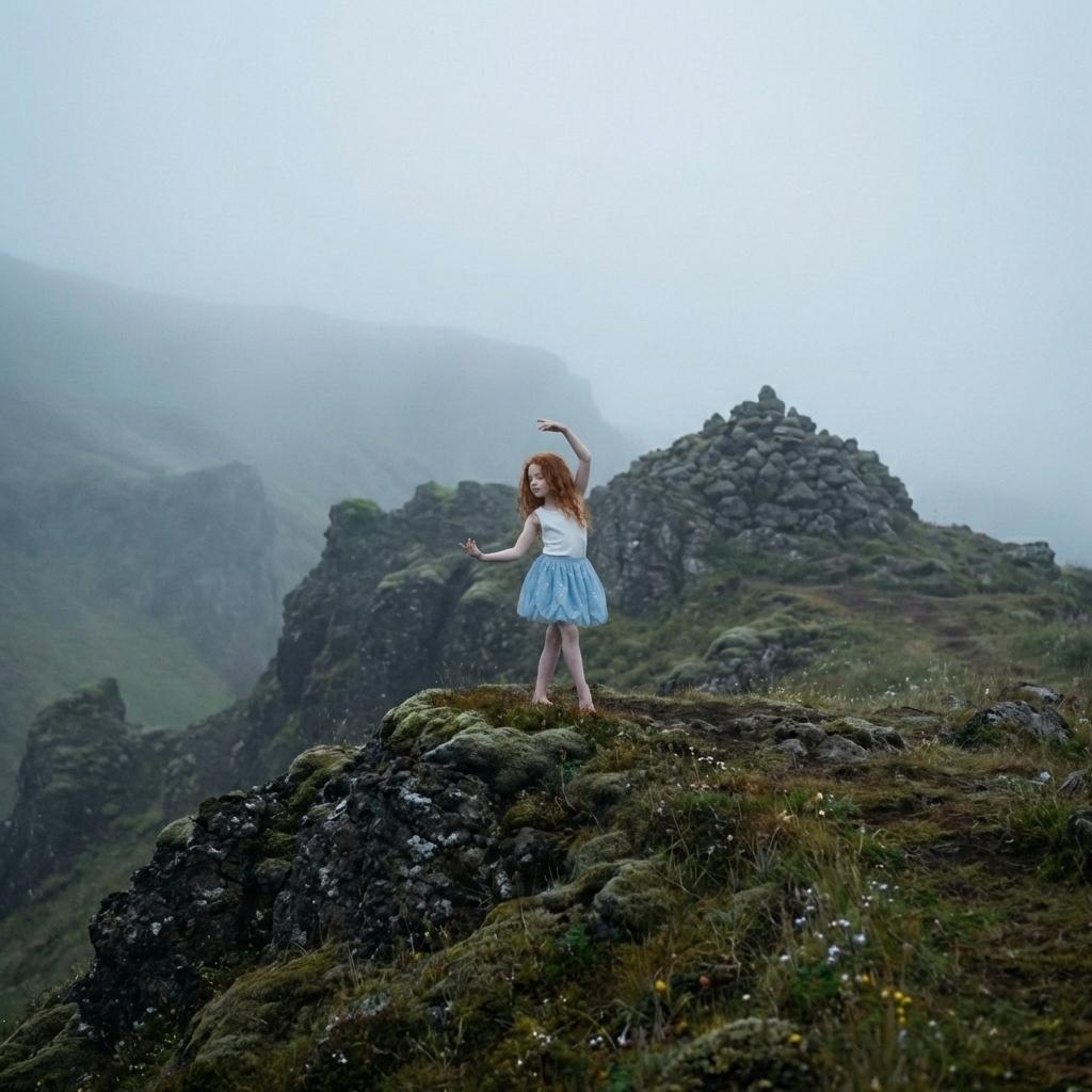 DOLLY® The Elves of Iceland Little Light Elf Petal Tutu — Álfar misty blue