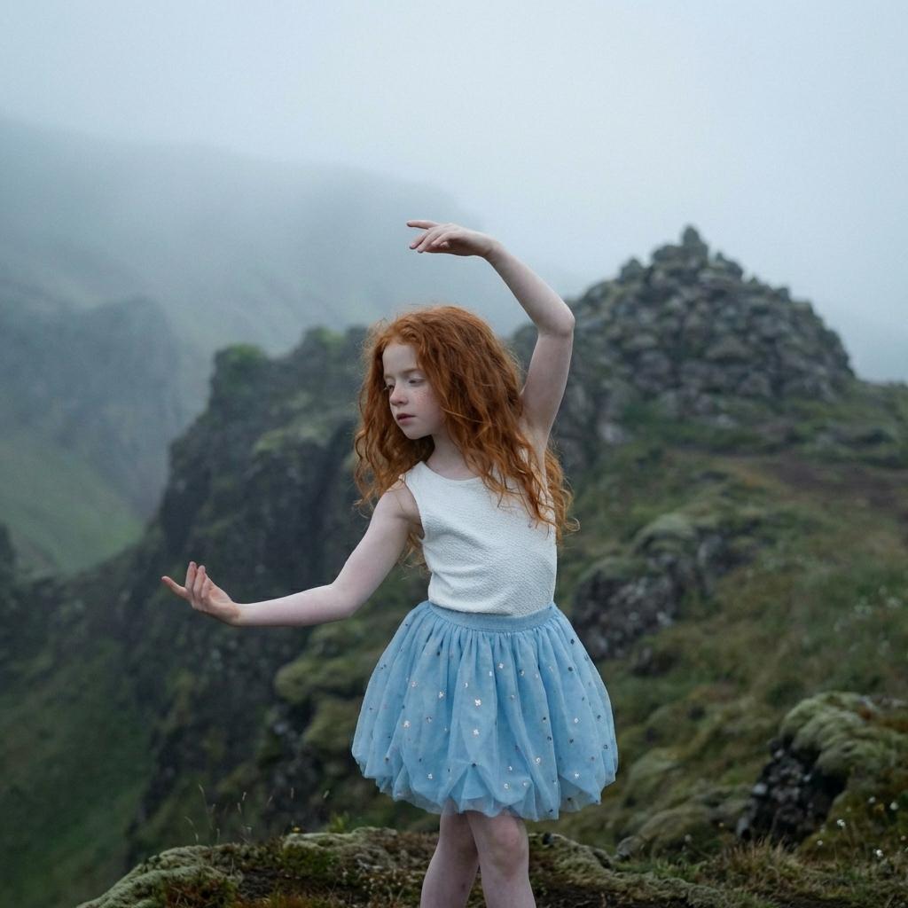 DOLLY® The Elves of Iceland Little Light Elf Petal Tutu — Álfar misty blue
