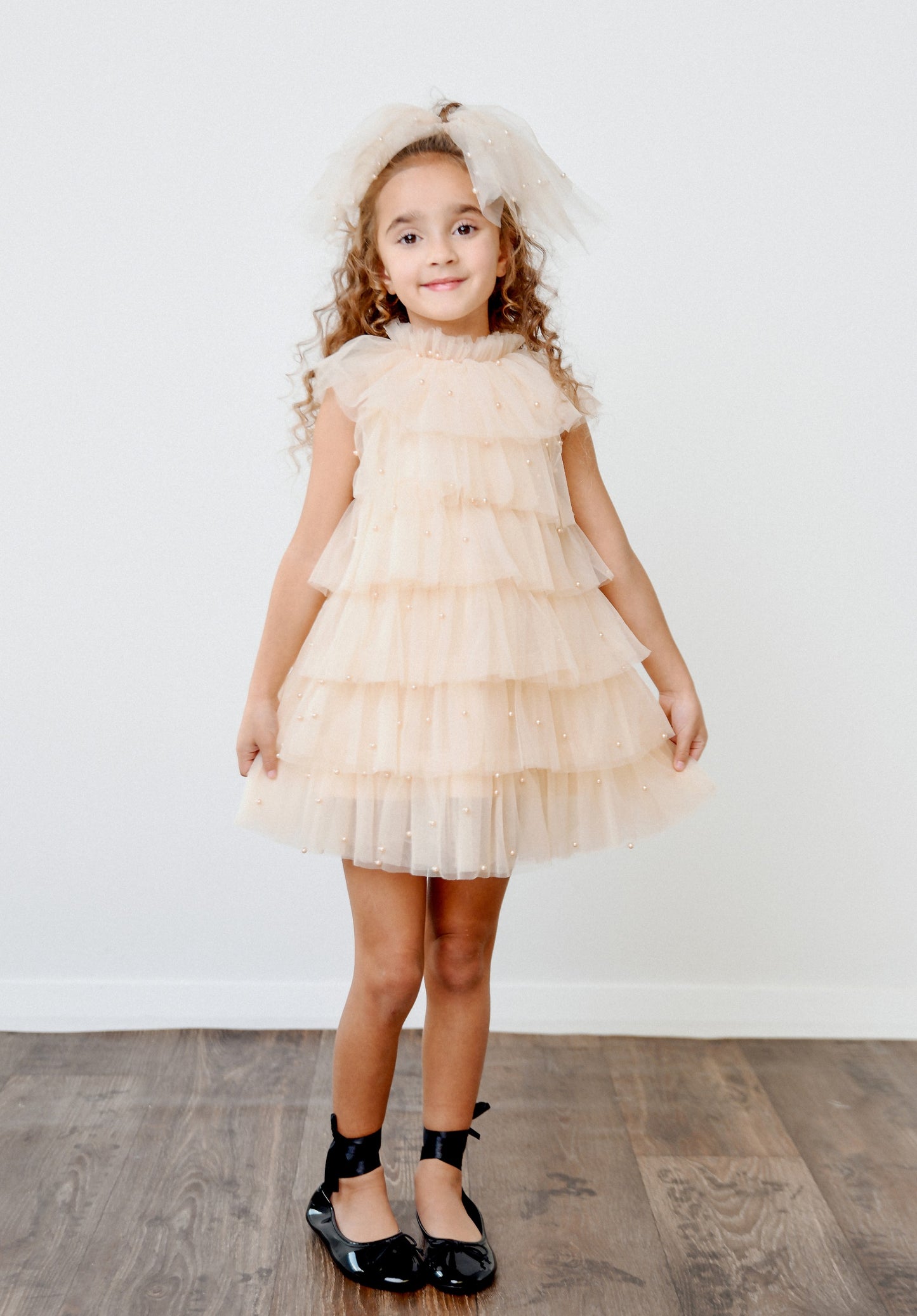 DOLLY® PEARL TUTULLY TIERED TULLE TUTU DRESS cream  ⚪