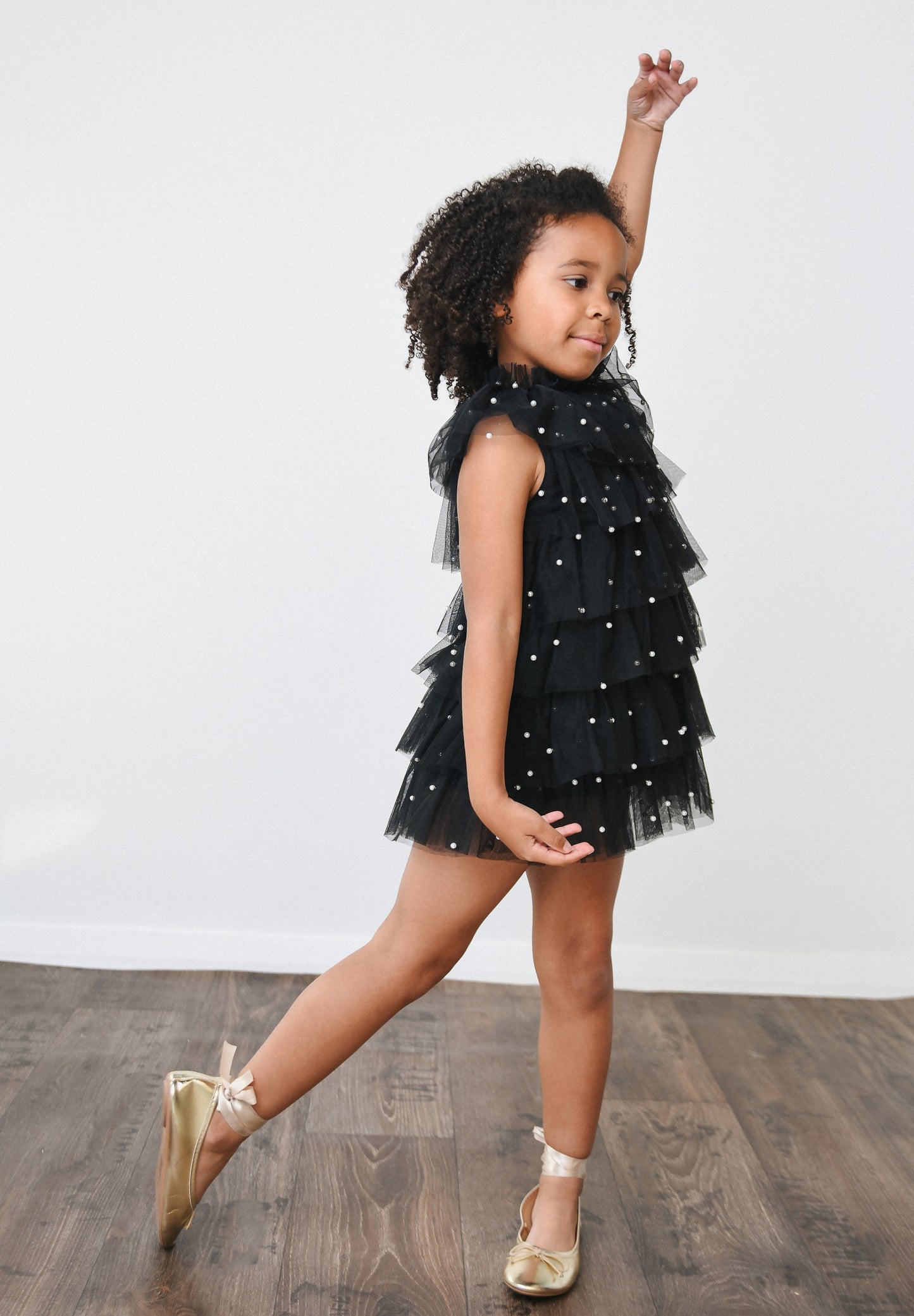 DOLLY® PEARL TUTULLY TIERED TULLE TUTU DRESS black  ⚪