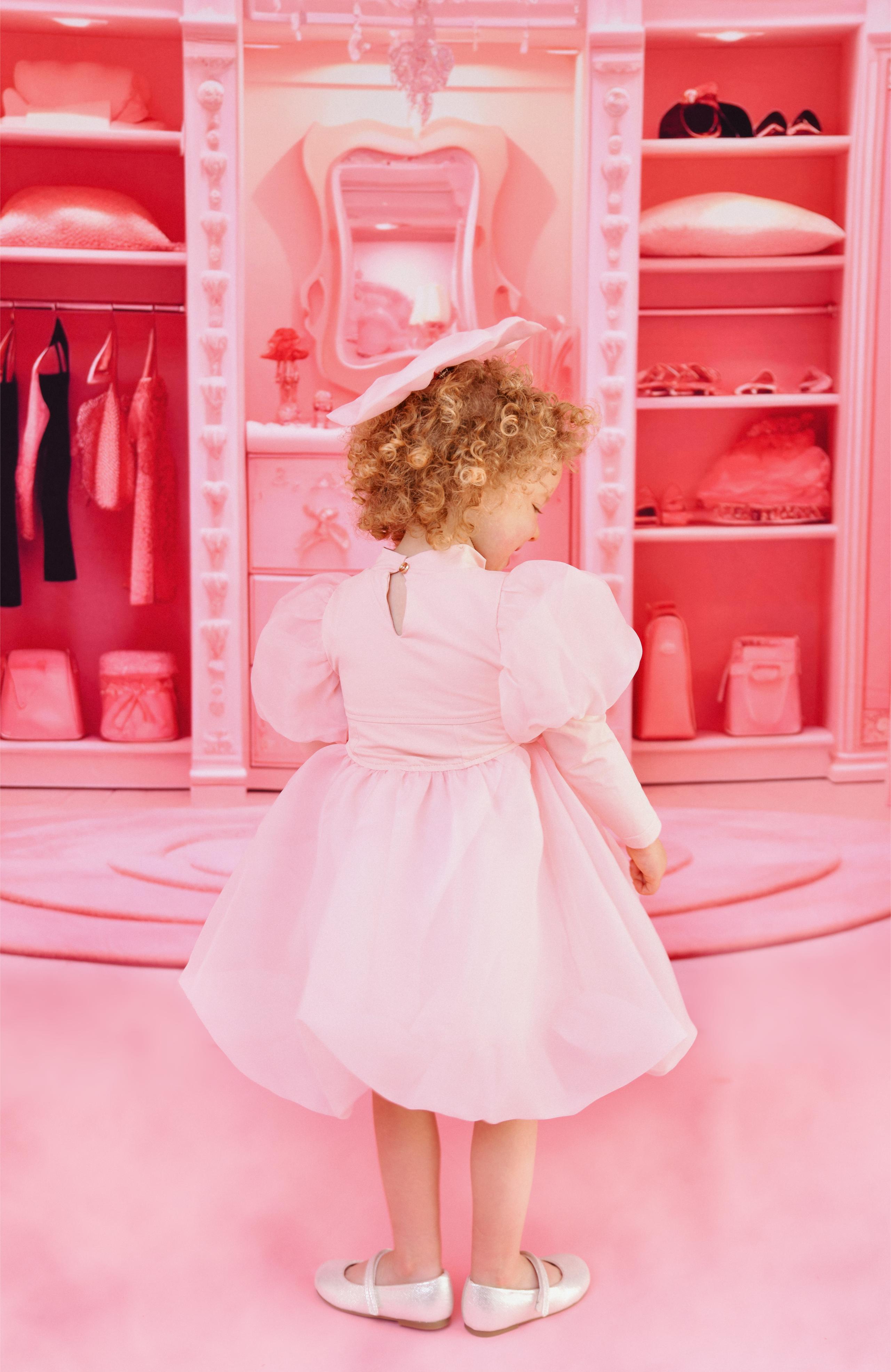 VESTIDO DE TUTU DE LEOTARD DE TERCIOPELO CON ESTRELLAS Y LUNA ⭐️ 🌙 TUL rosa ballet DOLLY®