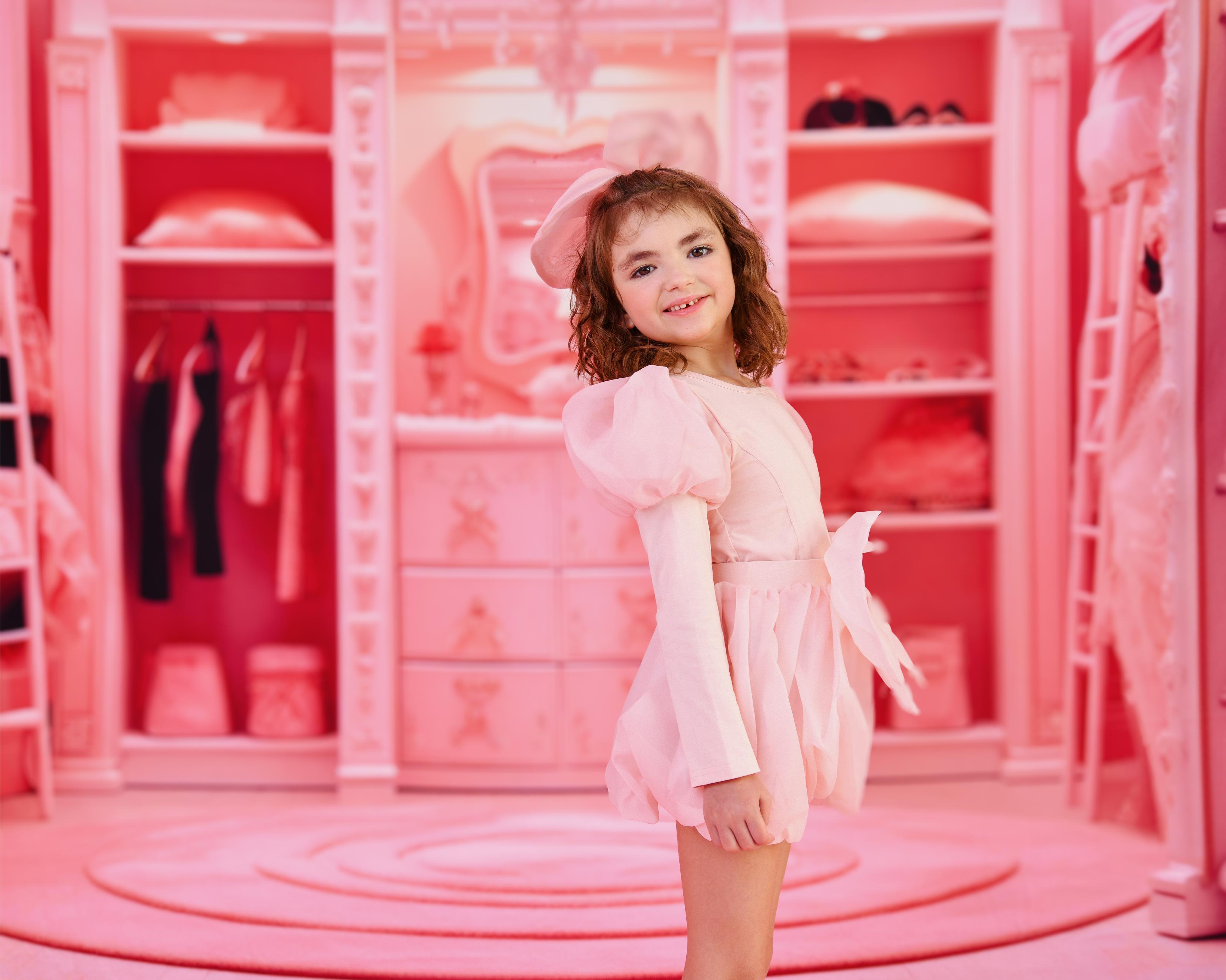 DOLLY WORLD BIG BOW PUFF BALLOON ORGANZA SKIRT dollypink