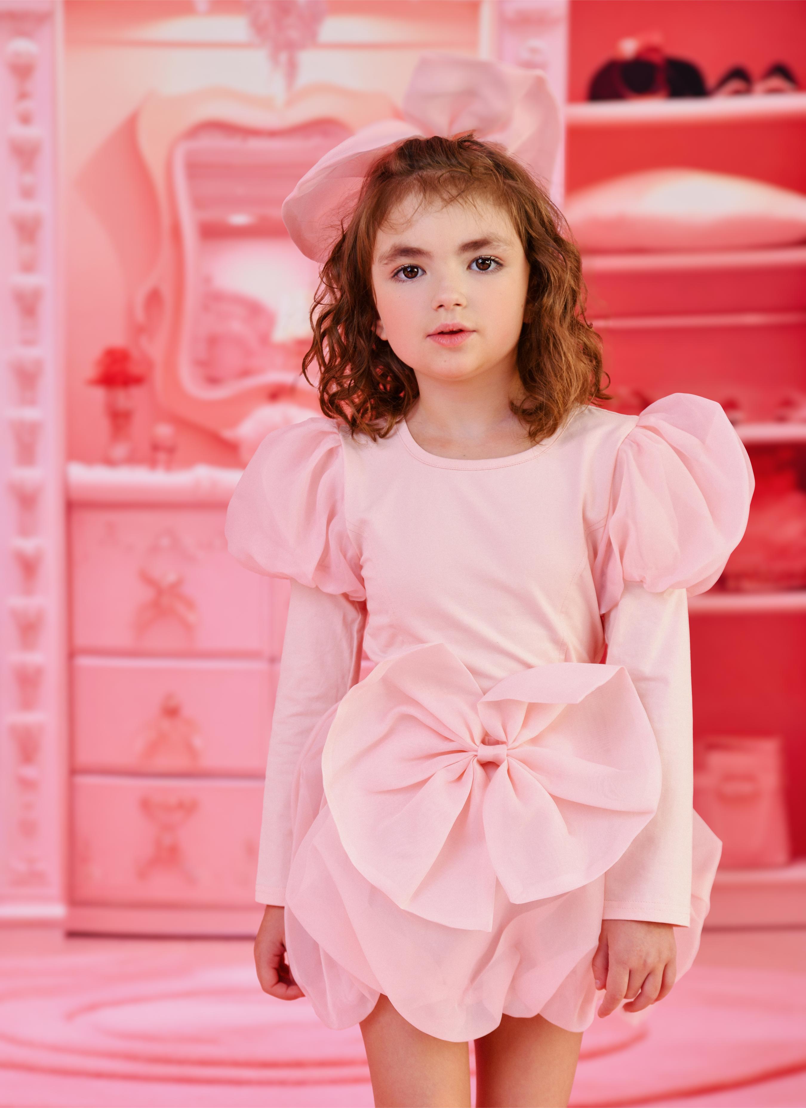 DOLLY WORLD BIG BOW PUFF BALLOON ORGANZA SKIRT dollypink