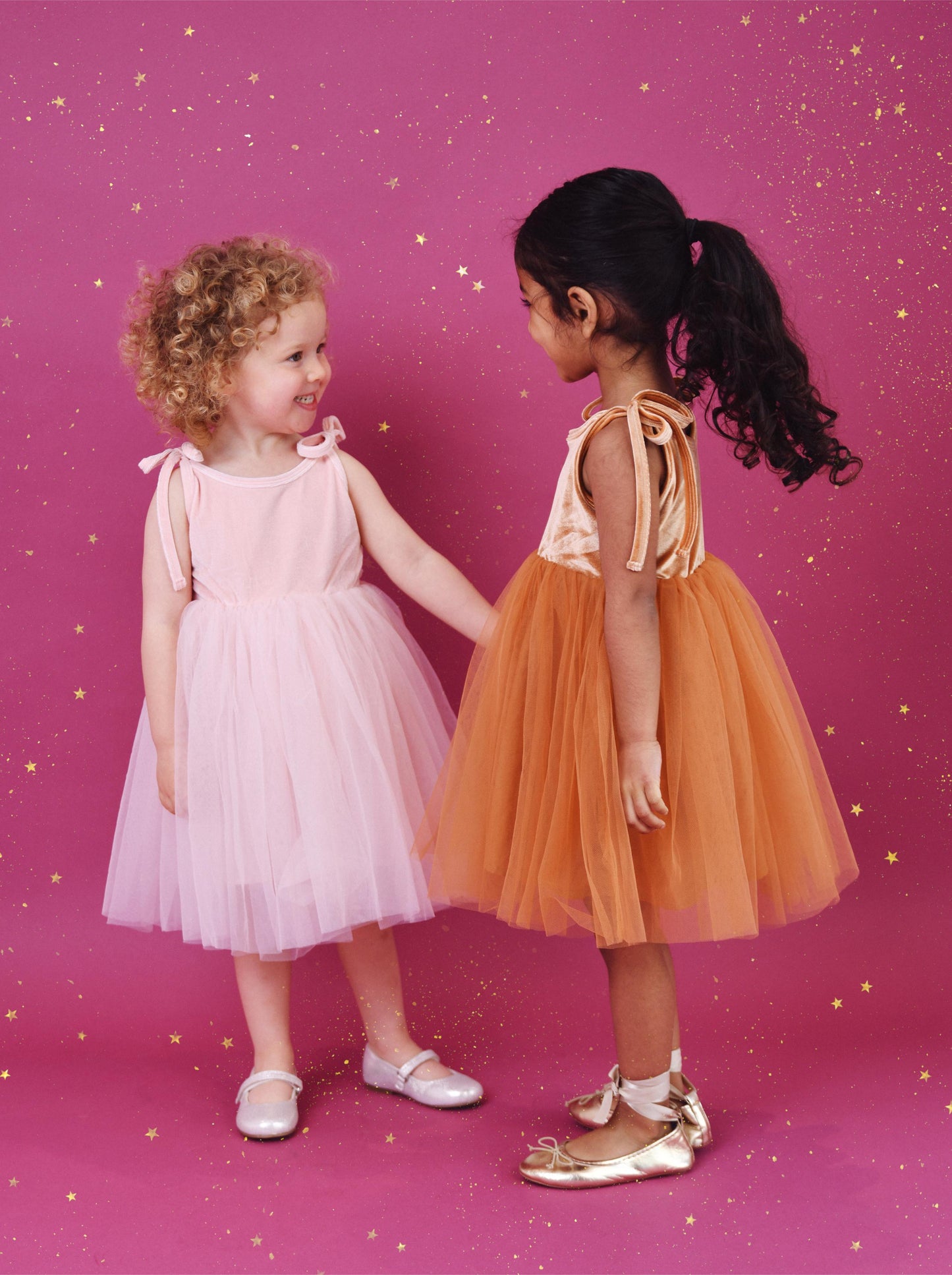 DOLLY UNIVERSE VELVET COSMIC STRINGS TUTU DRESS pink