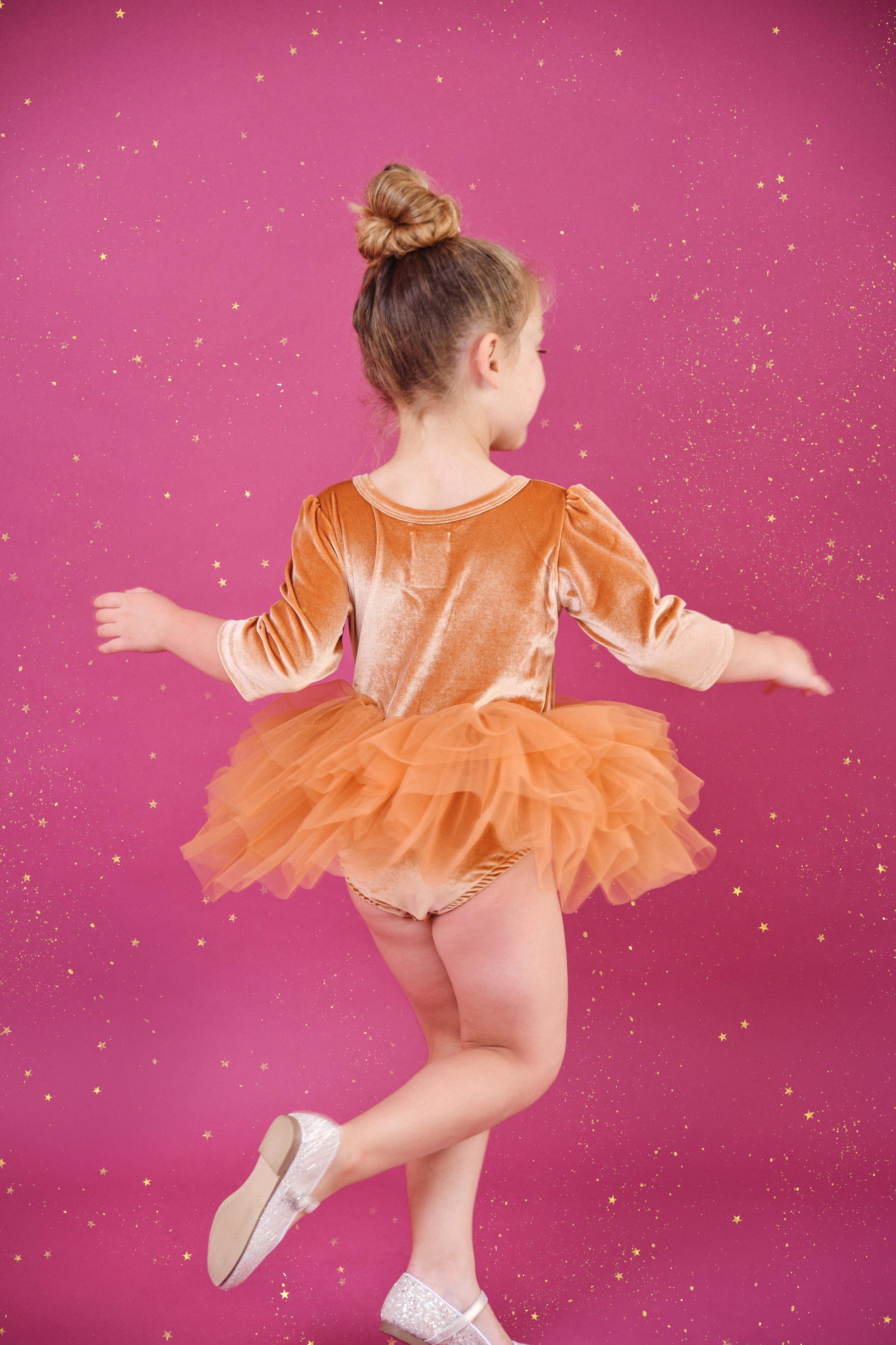 DOLLY VELVET PLANET TUTU DRESS caramel