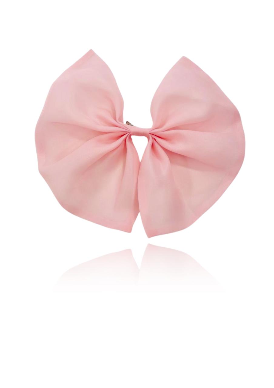 DOLLY BIG ORGANZA HAIR BOW donut pink