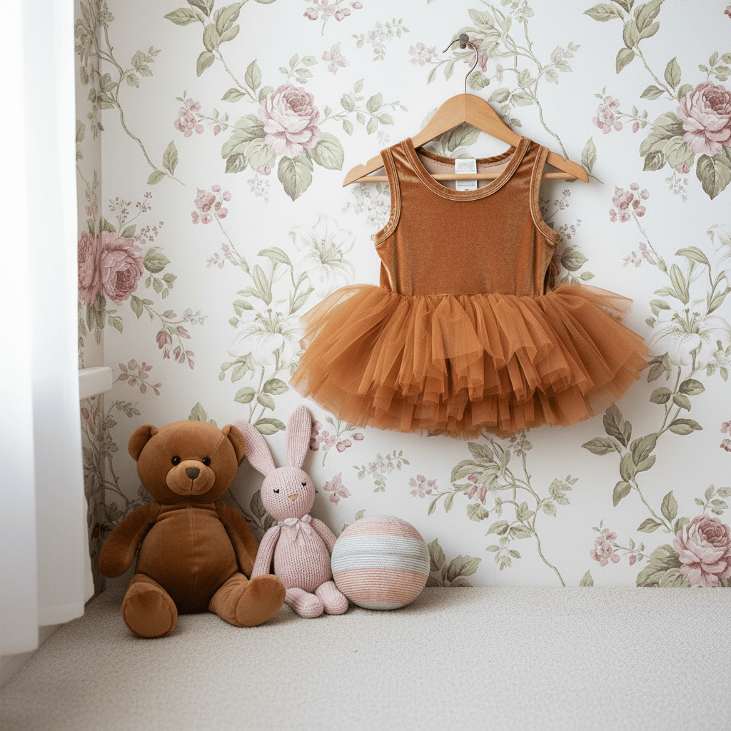 DOLLY TIMELESS VELVET TUTU DRESS caramel