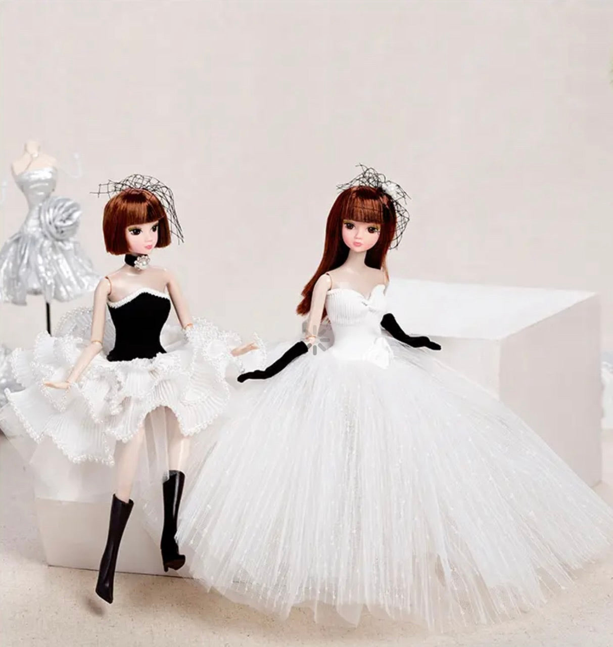 DOLLY® BRIDE DOLL WITH WHITE WEDDING TUTU DRESS - Bjd 12 joints 12 inch 30 cm 1/6 scale fashion doll