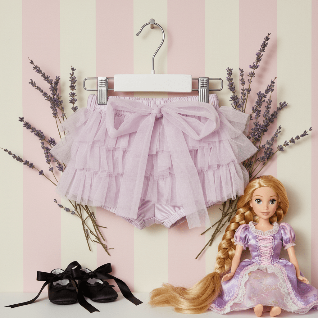 DOLLY by Le Petit Tom ® FRILLY PANTS Tutu Bloomer little lavender