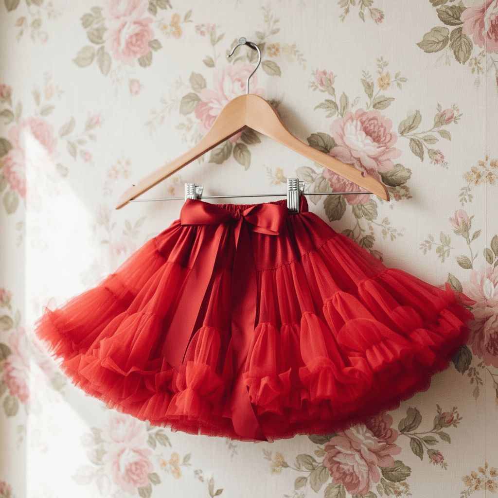 DOLLY by Le Petit Tom ® LITTLE RED RIDING HOOD pettiskirt red