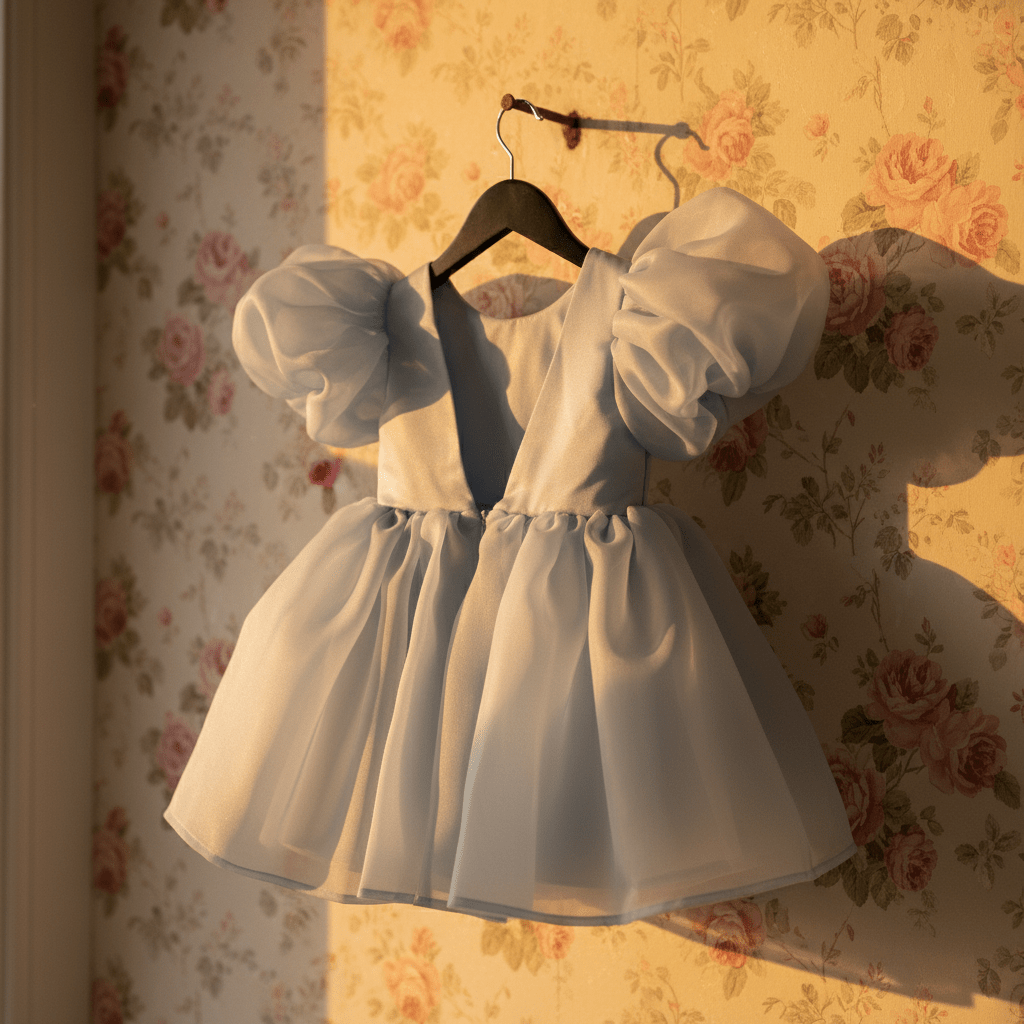 light blue organza dress with large bows from DOLLY Le Petit Tom®