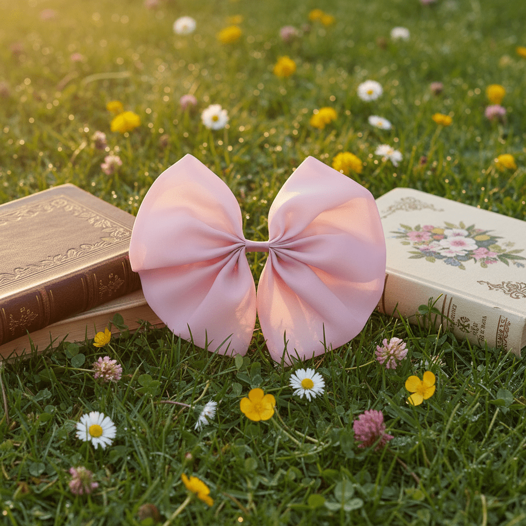 DOLLY BIG ORGANZA HAIR BOW mauve