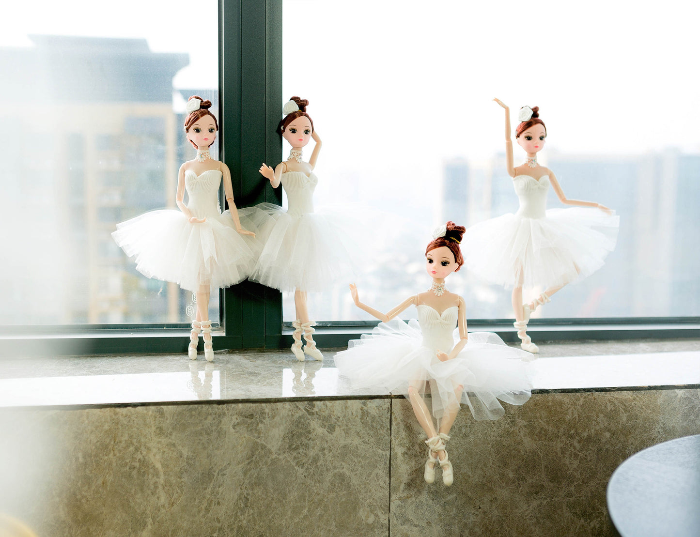 DOLLY® BALLERINA DOLL WITH WHITE TUTU DRESS - Bjd 12 joints 12 inch 30 cm 1/6 scale fashion doll