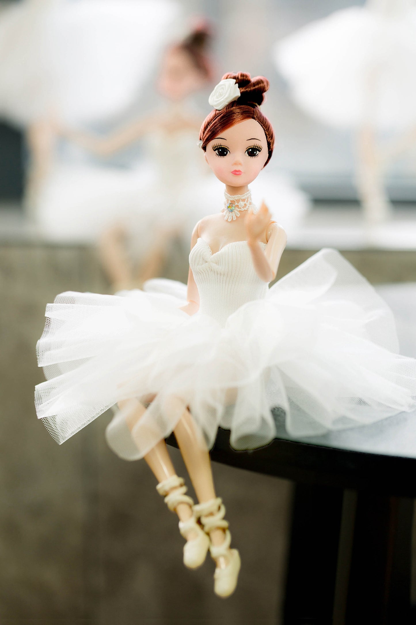 DOLLY® BALLERINA DOLL WITH WHITE TUTU DRESS - Bjd 12 joints 12 inch 30 cm 1/6 scale fashion doll