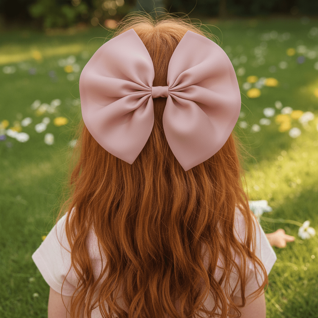 DOLLY BIG ORGANZA HAIR BOW mauve