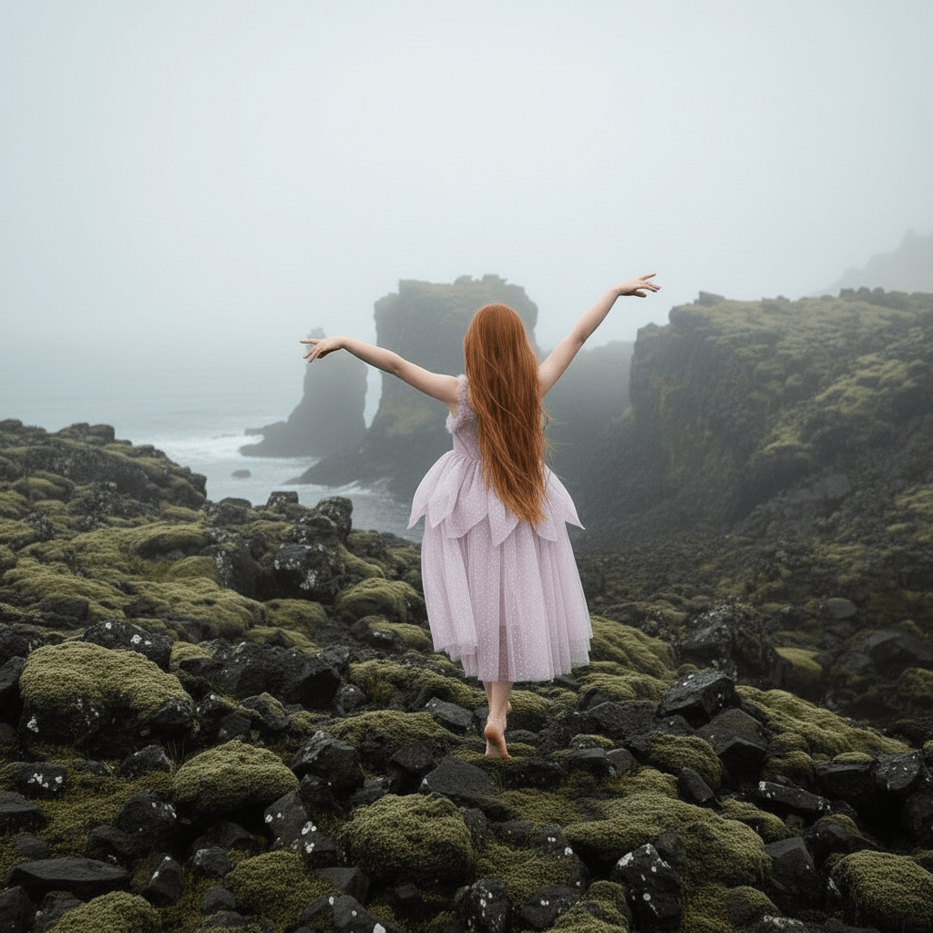 DOLLY® The Elves of Iceland Queen Elf Dress — HILDUR dusty violet