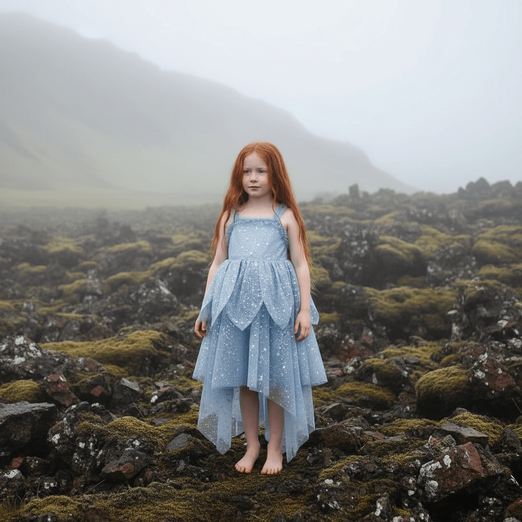DOLLY® The Elves of Iceland Queen Elf Dress — HILDUR misty blue