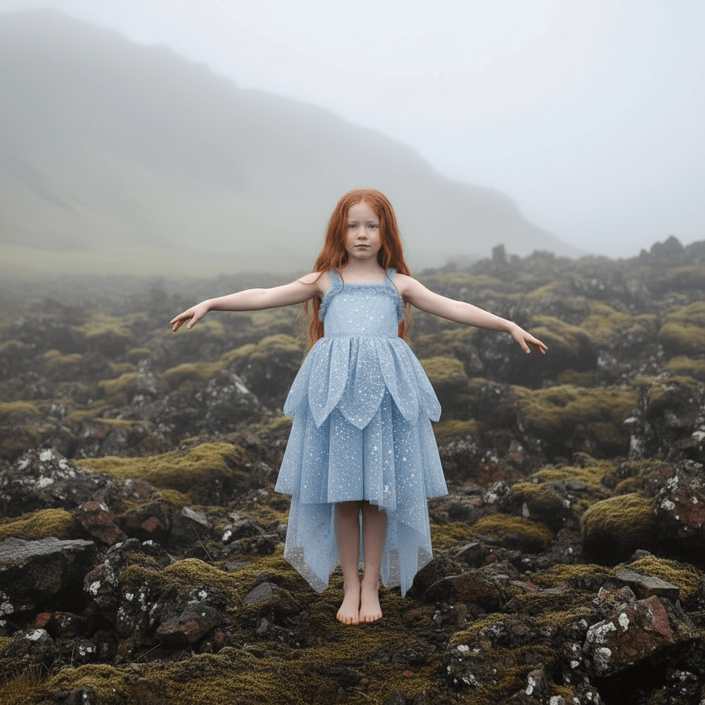 DOLLY® The Elves of Iceland Queen Elf Dress — HILDUR misty blue