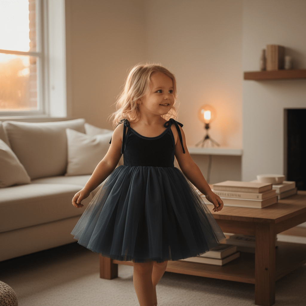 DOLLY VELVET COSMIC STRINGS TUTU DRESS black