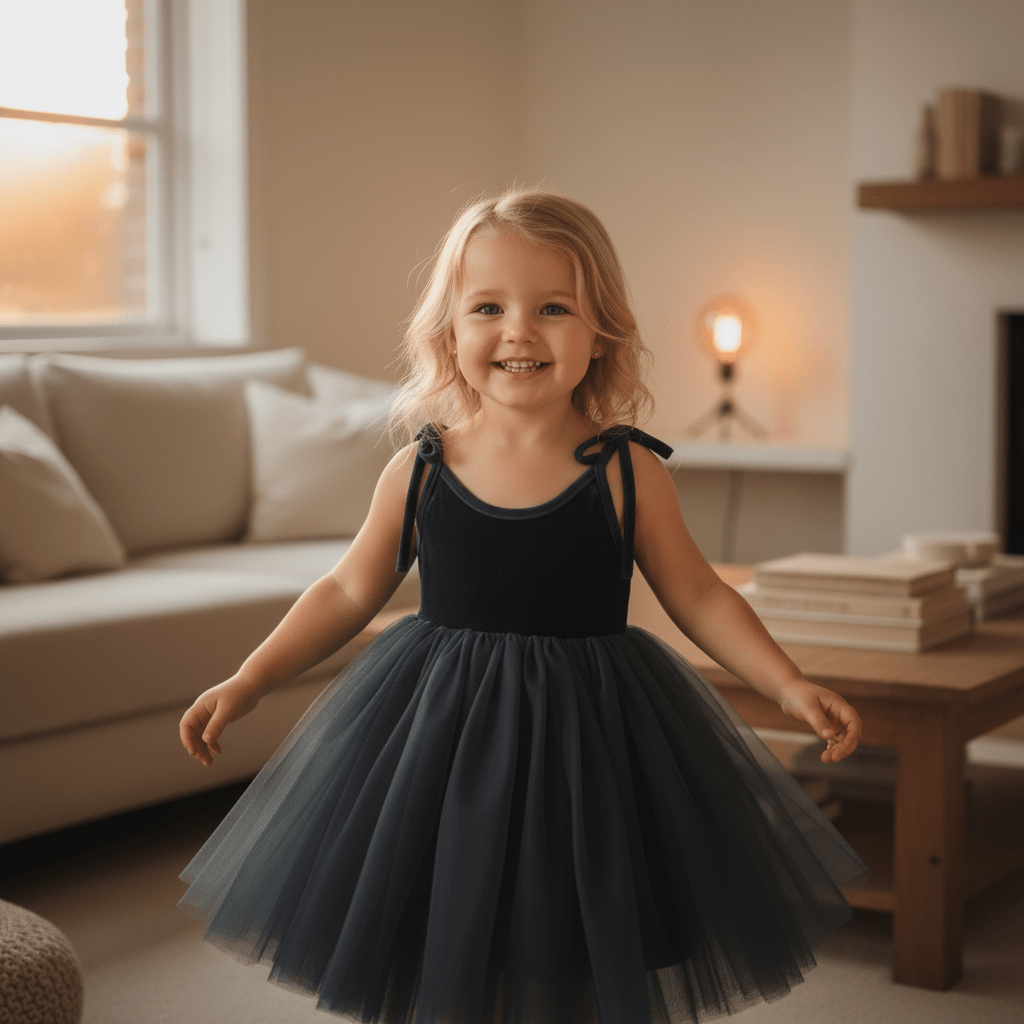 DOLLY VELVET COSMIC STRINGS TUTU DRESS black