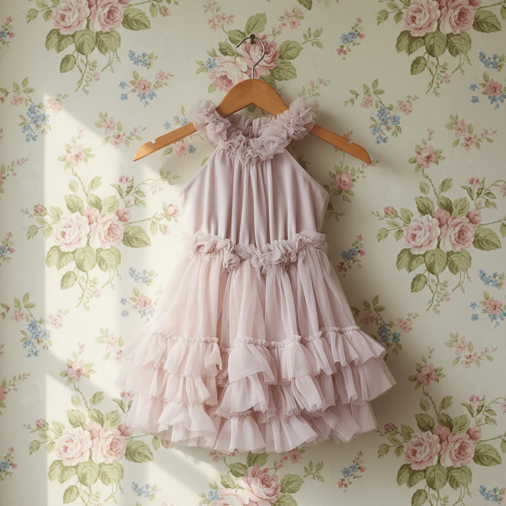 DOLLY by Le Petit Tom ® RUFFLED CHIFFON DANCE DRESS little lavender
