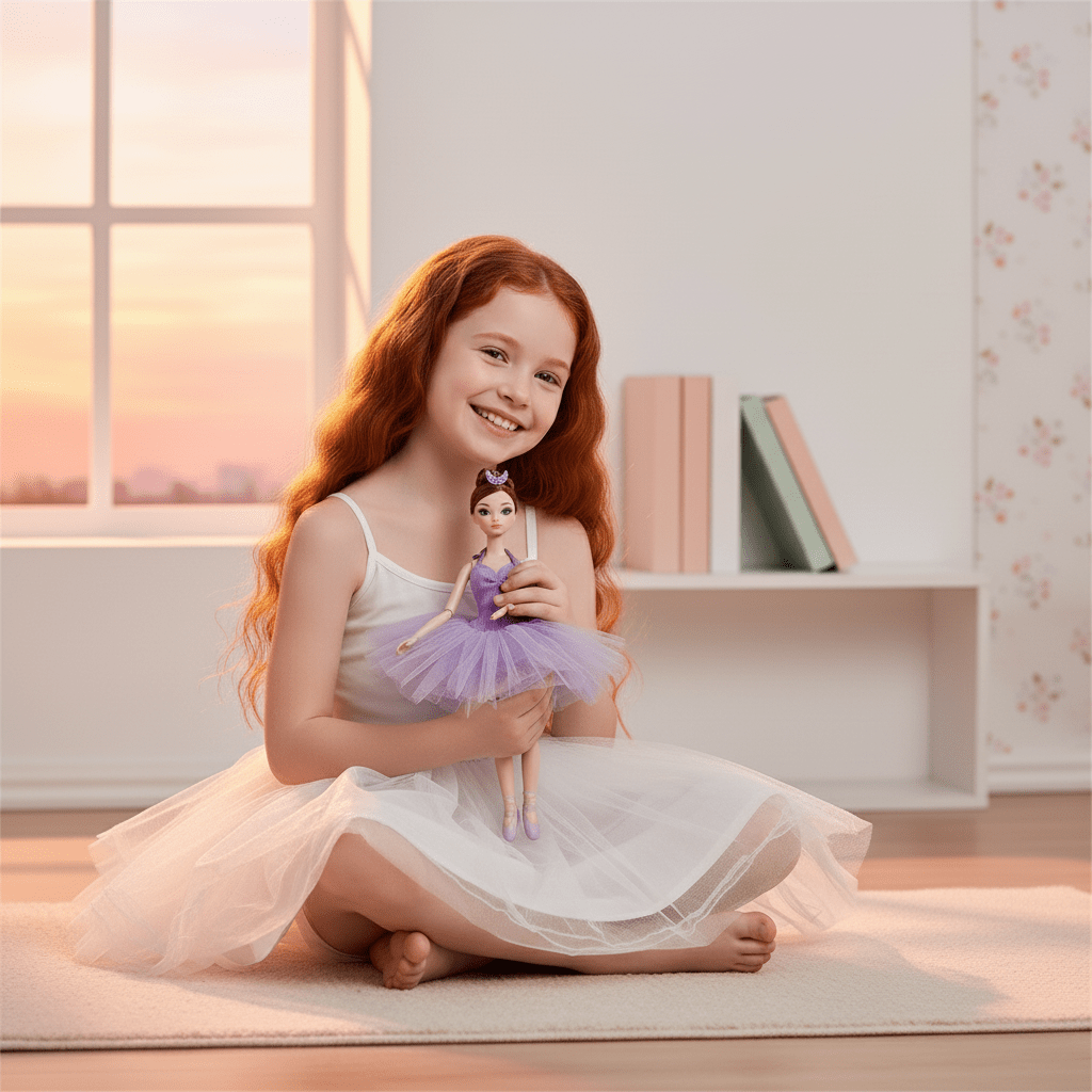 DOLLY® BALLERINA DOLL WITH PURPLE TUTU DRESS - Bjd 12 joints 12 inch 30 cm 1/6 scale fashion doll