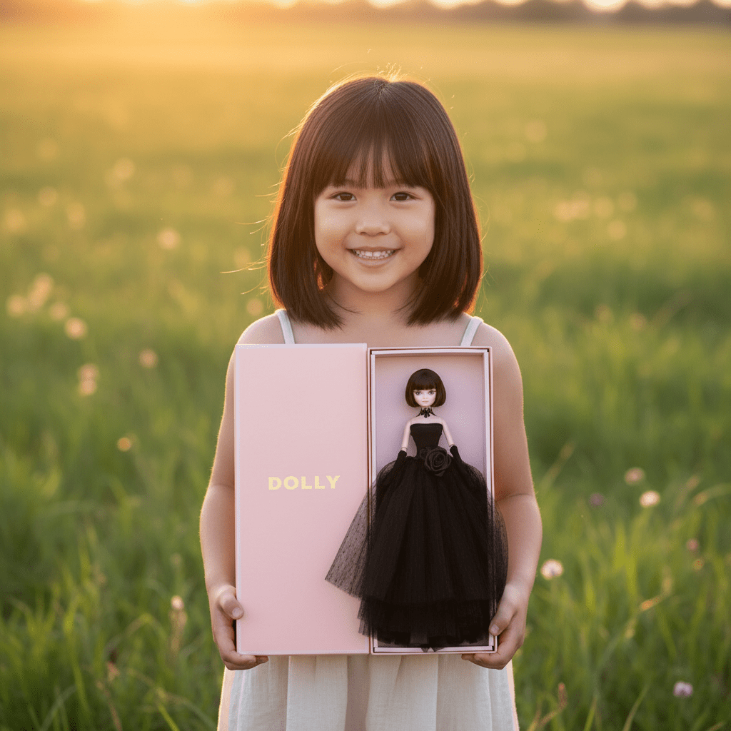 DOLLY® LITTLE BLACK DRESS DOLL WITH BLACK TUTU DRESS - Bjd 12 joints 12 inch 30 cm 1/6 scale fashion doll