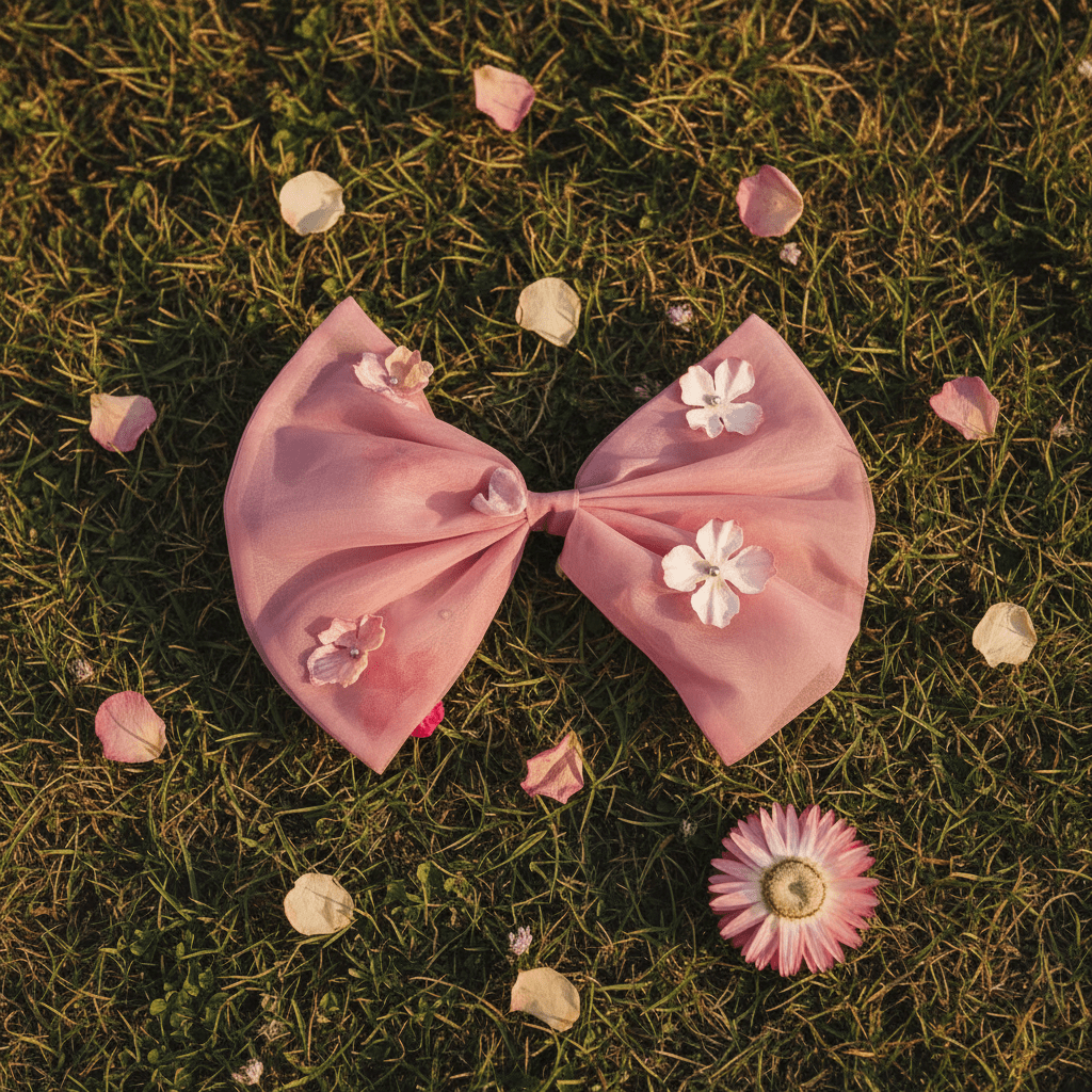 DOLLY POTPOURRI BIG HAIR BOW mauve