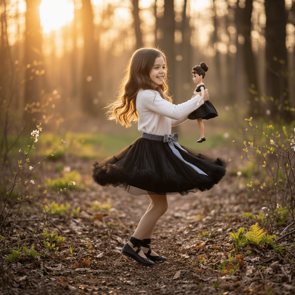 DOLLY by Le Petit Tom ® AUDREY HEPBURN pettiskirt black