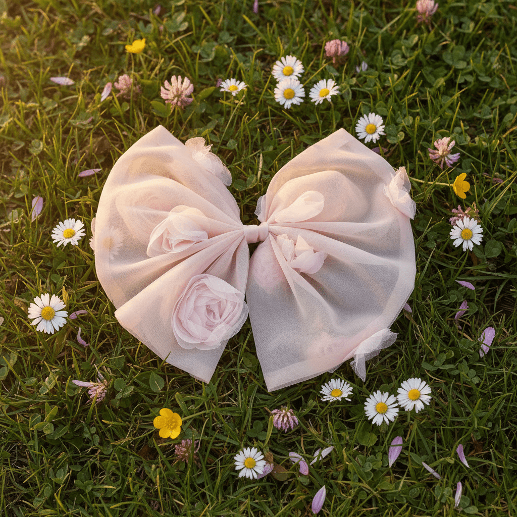DOLLY® THE  ROSE GARDEN BIG HAIR BOW dollypink