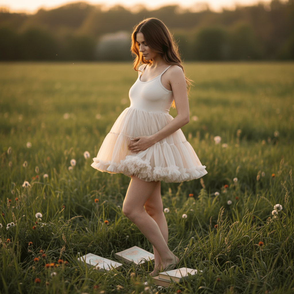 DOLLY PETTI SPAGHETTI PETTISKIRT TUTU DRESS cream