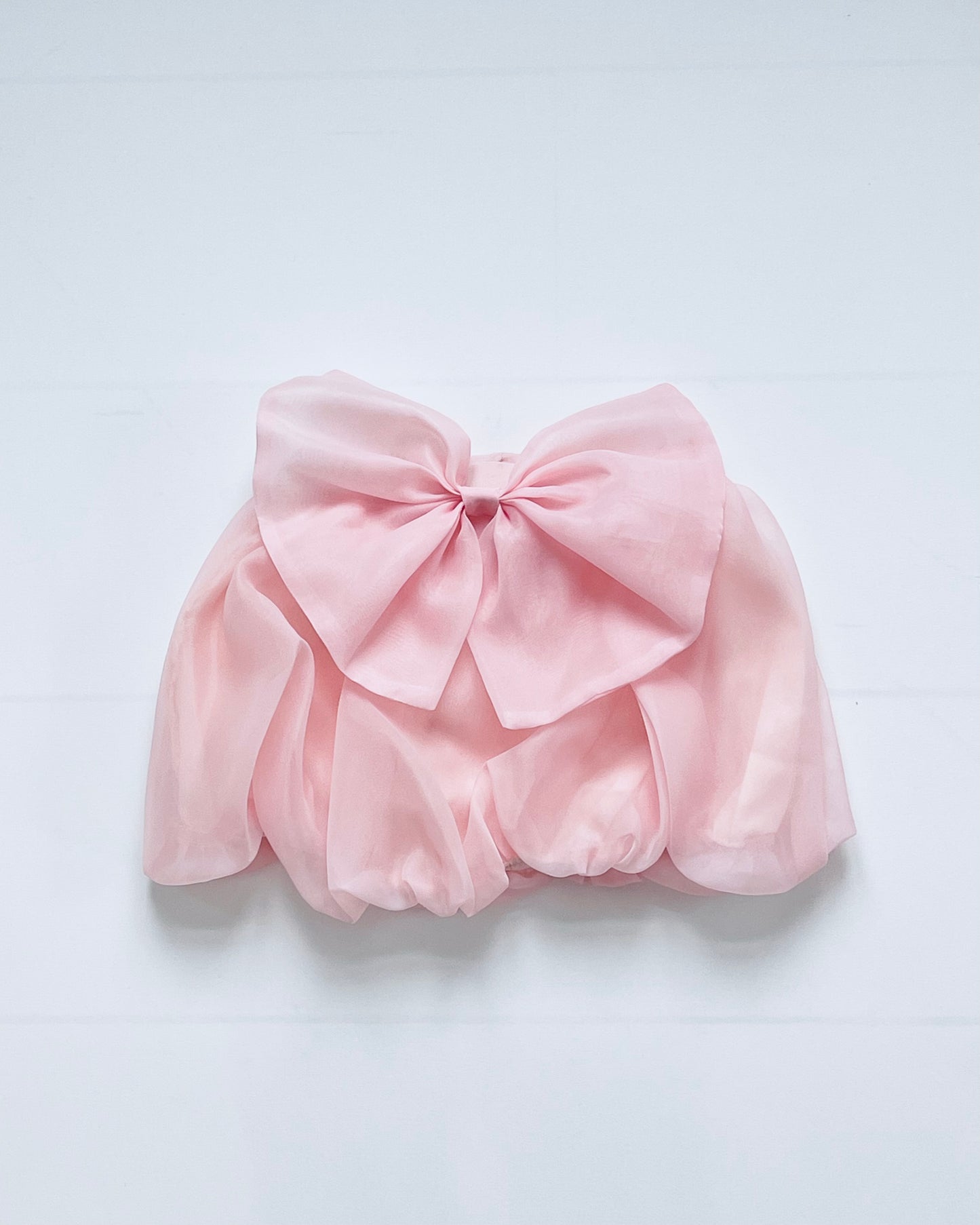 DOLLY WORLD BIG BOW PUFF BALLOON ORGANZA SKIRT dollypink