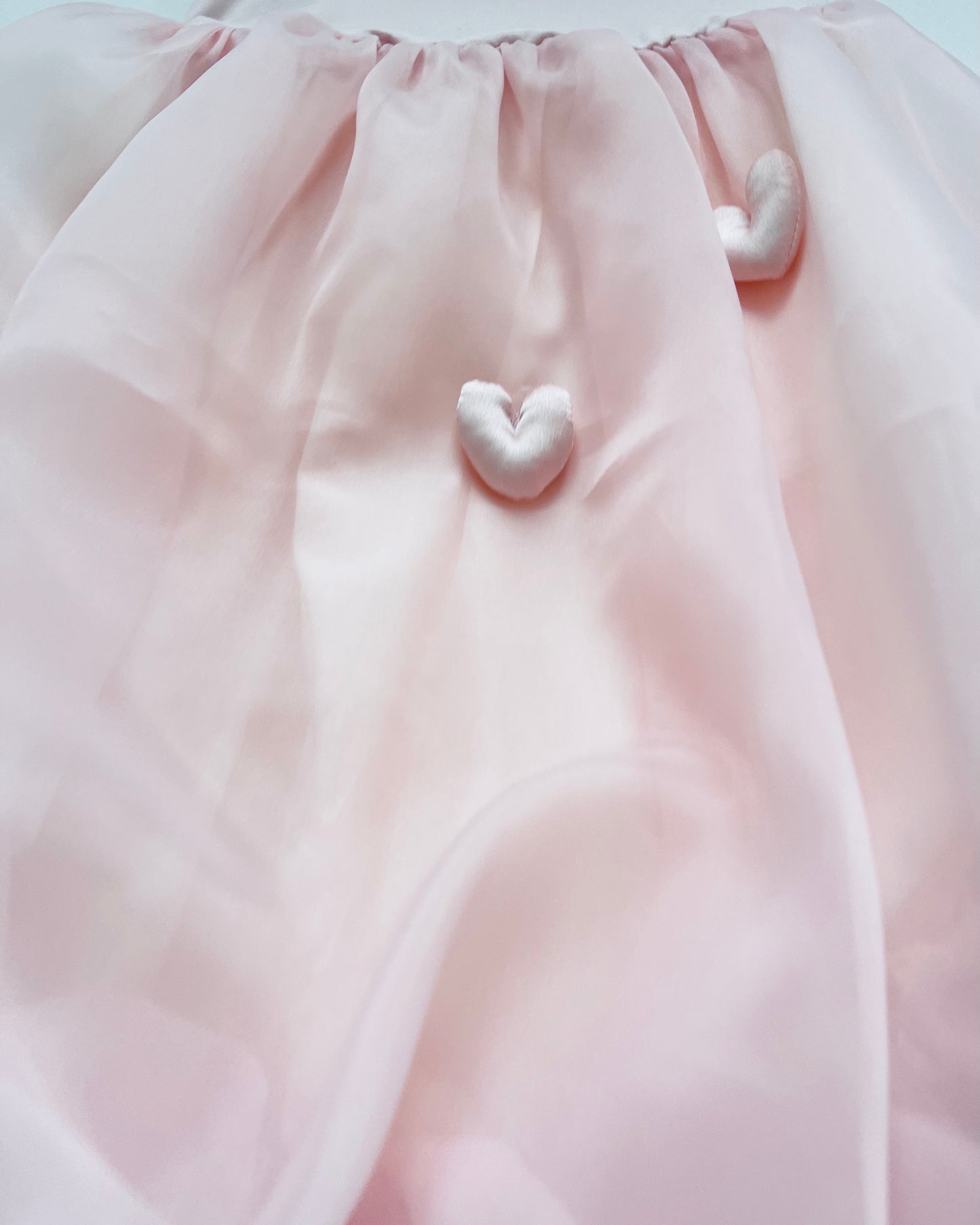 DOLLY WORLD HEART BALLOON ORGANZA DRESS WITH COTTON BODY dollypink