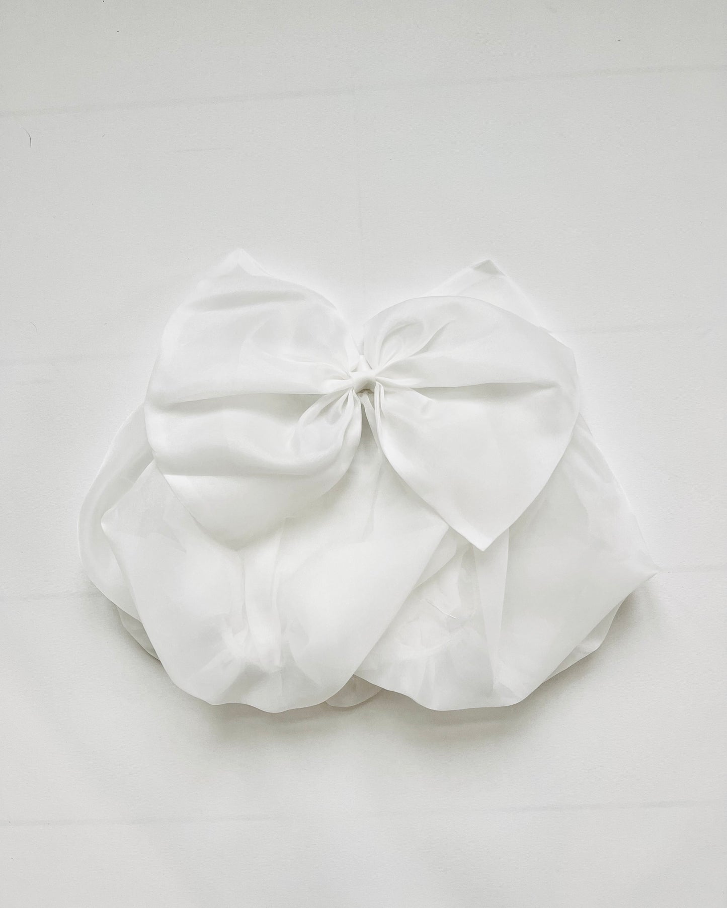 DOLLY WORLD BIG BOW PUFF BALLOON ORGANZA SKIRT white