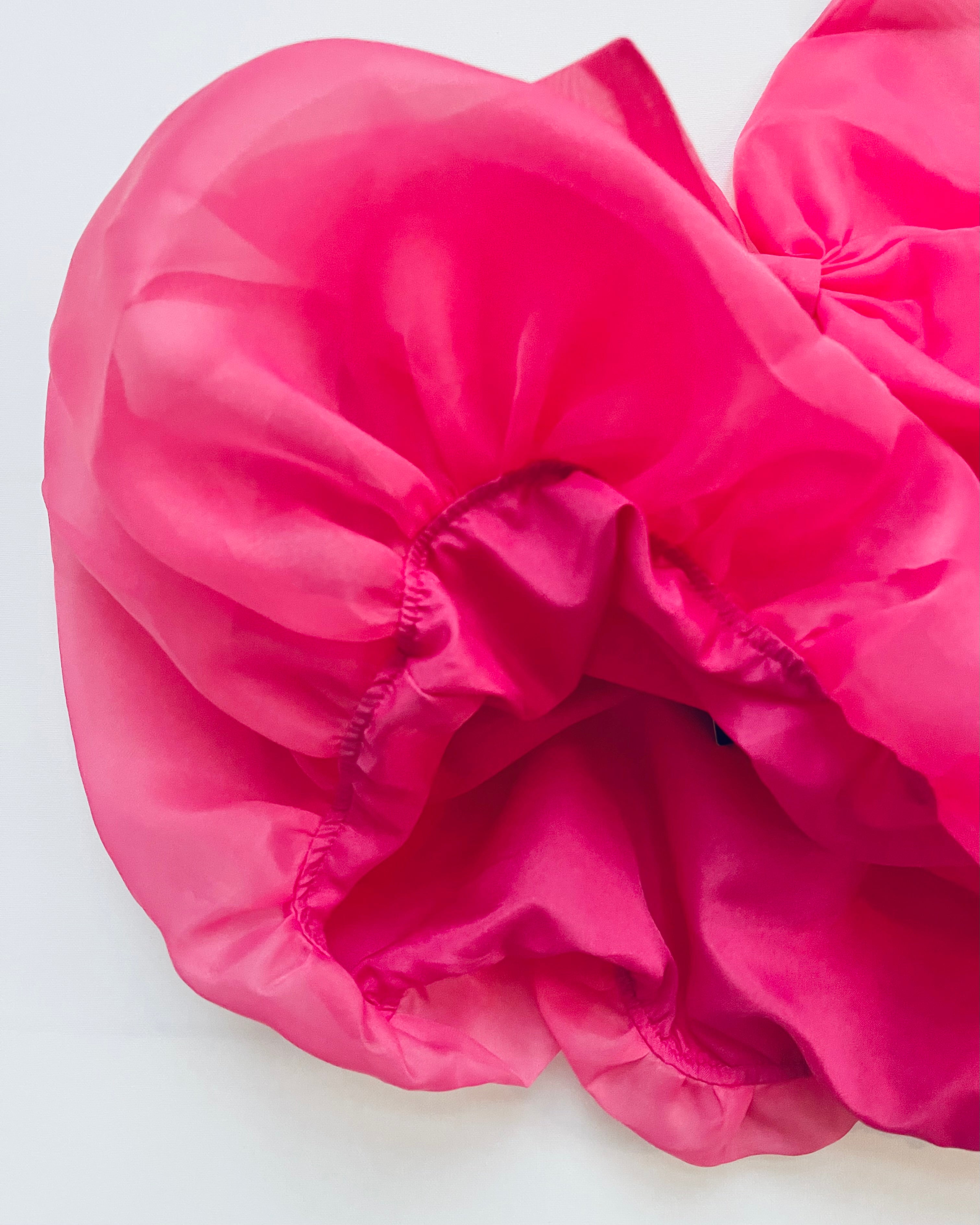 DOLLY WORLD BIG BOW PUFF BALLOON ORGANZA SKIRT barbiepink