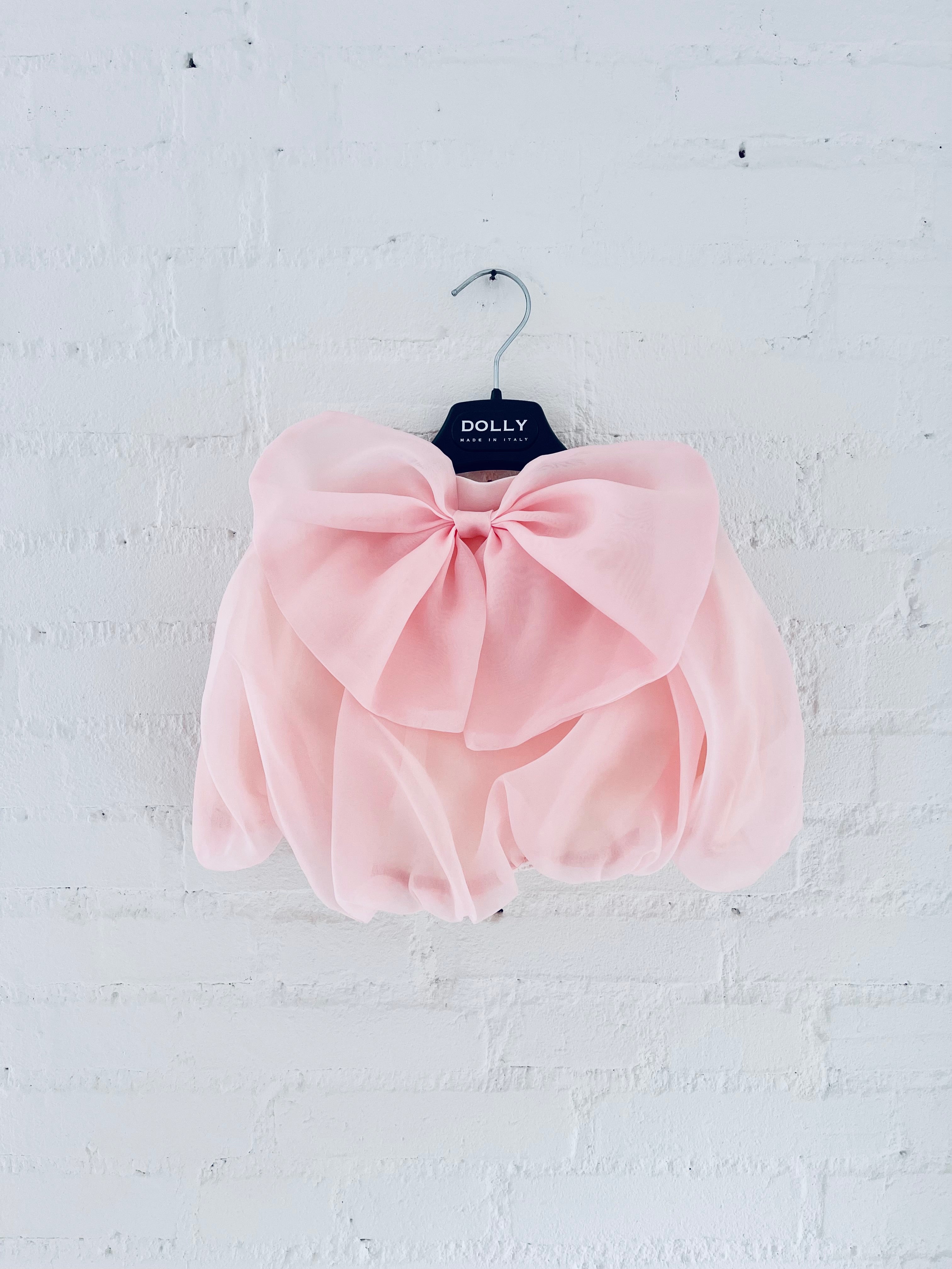 DOLLY WORLD BIG BOW PUFF BALLOON ORGANZA SKIRT dollypink