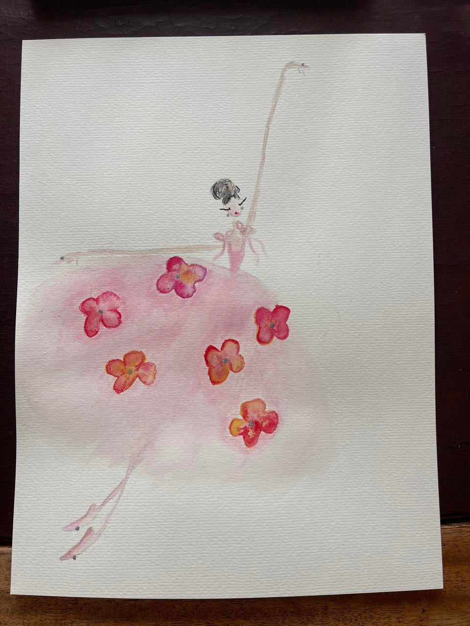 DOLLY Watercolor Potpourri Ballerina Kids Tee