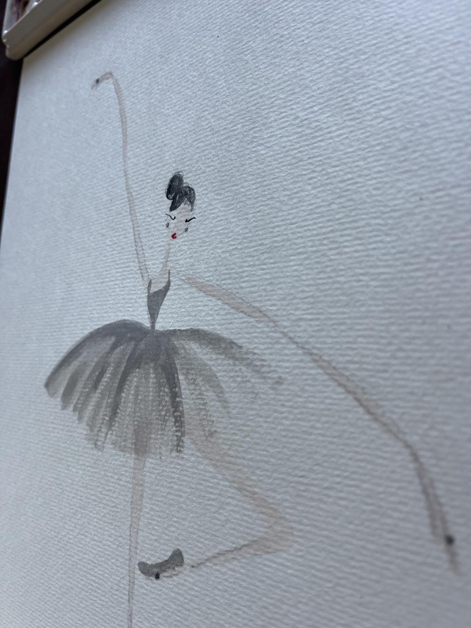 DOLLY Watercolor Silver Ballerina Kids Tee