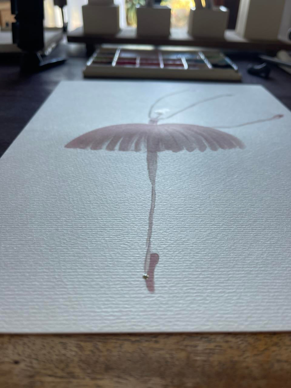 DOLLY Watercolor Pink Ballerina Kids Tee