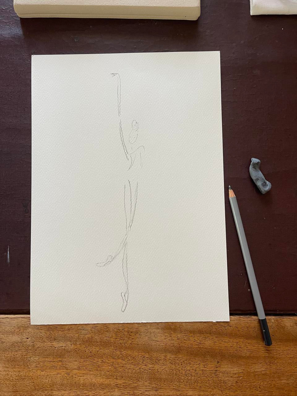 DOLLY Watercolor Ballerina with a black tutu Kids  All-Over Print Tee