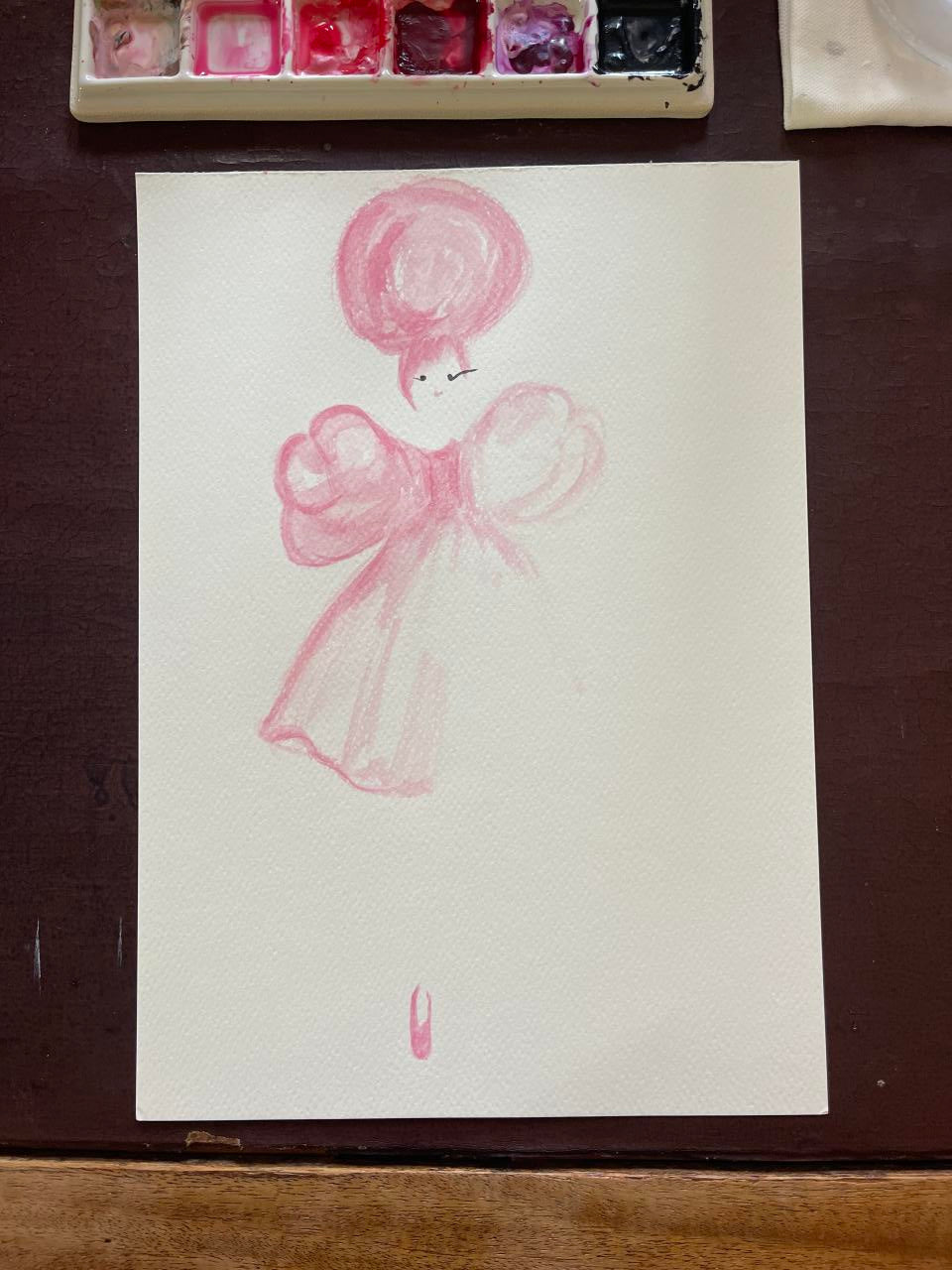 DOLLY Bubblegum Ballerina Watercolor Art Print