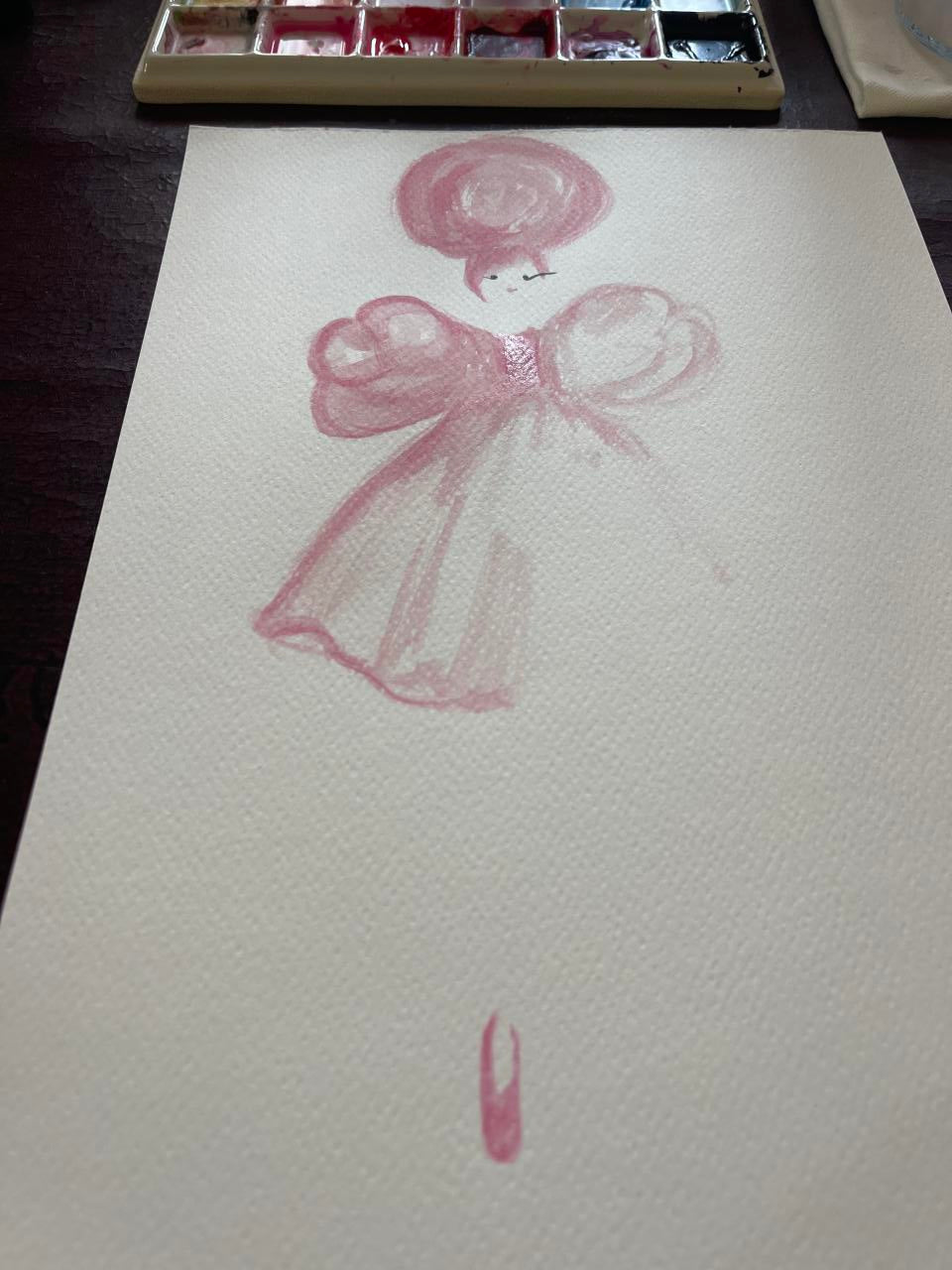 DOLLY Bubblegum Ballerina Watercolor Art Print