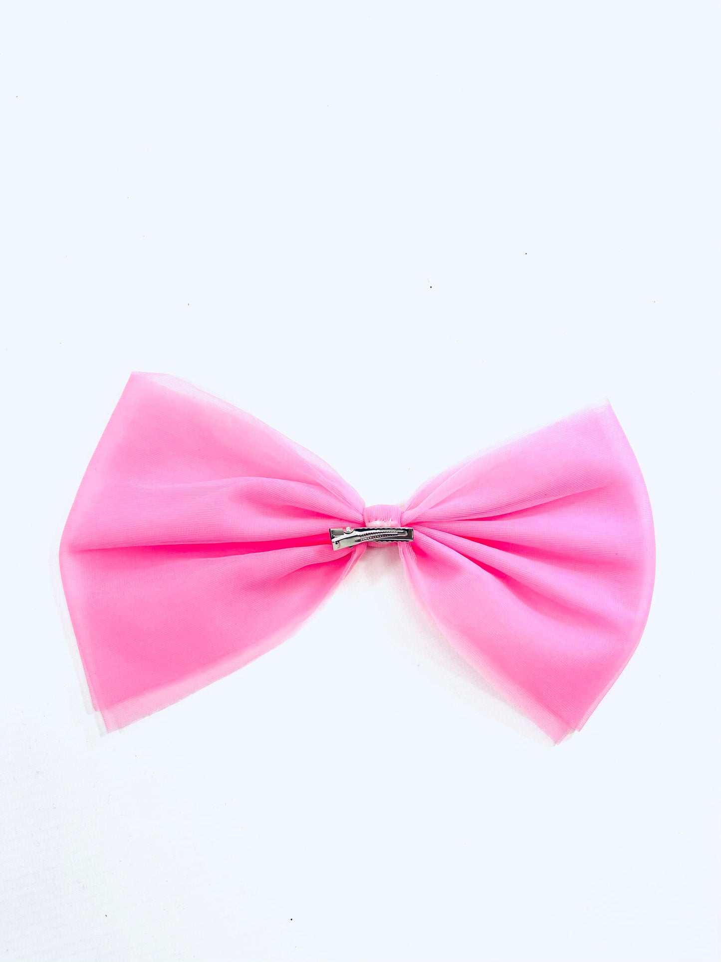 DOLLY PINK PLEASE! BIG CHIFFON HAIR BOW/ BROACH Aurora Bubblegum pink