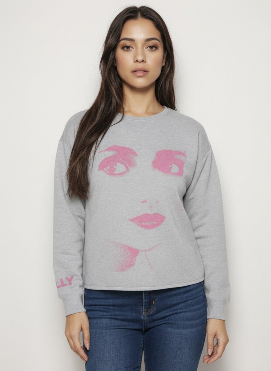 DOLLY Face Dorothy Powder Lightblue Bubblegum Pink Sweater