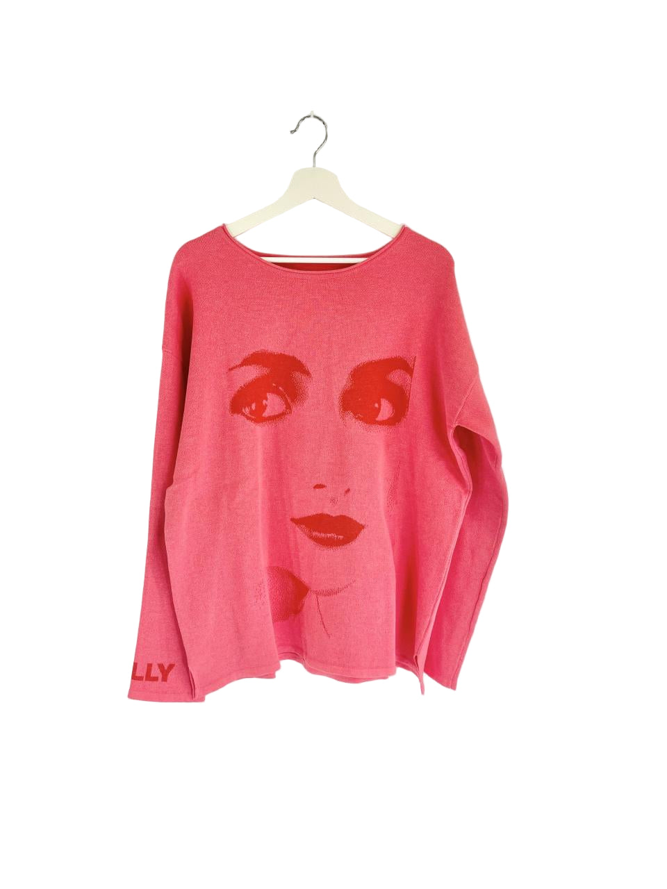 DOLLY Face Dorothy Hotpink Red Sweater
