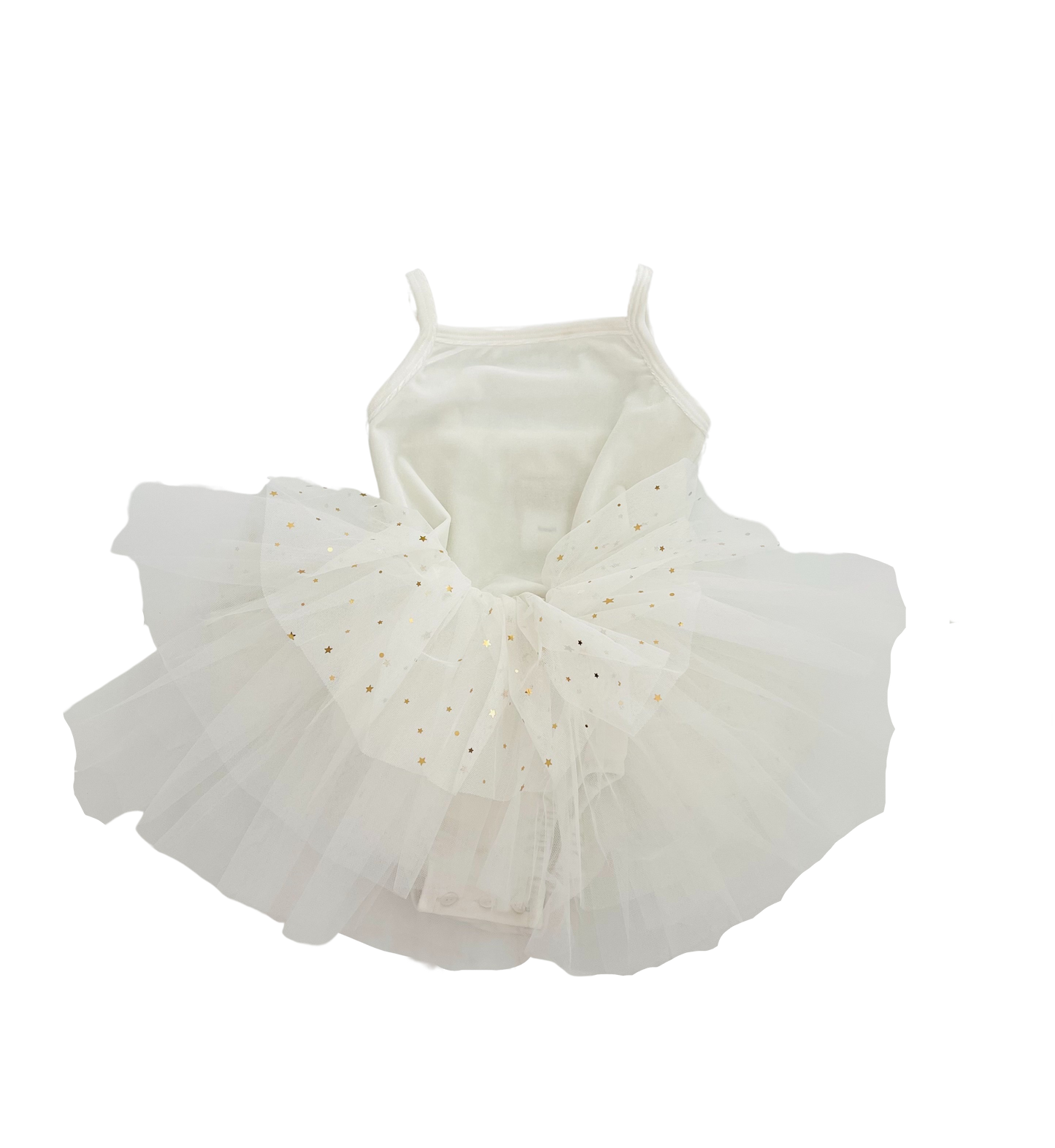 VESTIDO DE TUTU DE LEOTARDO DE TERCIOPELO DOLLY® CON ESTRELLAS Y LUNA ⭐️ 🌙 TUL blanco