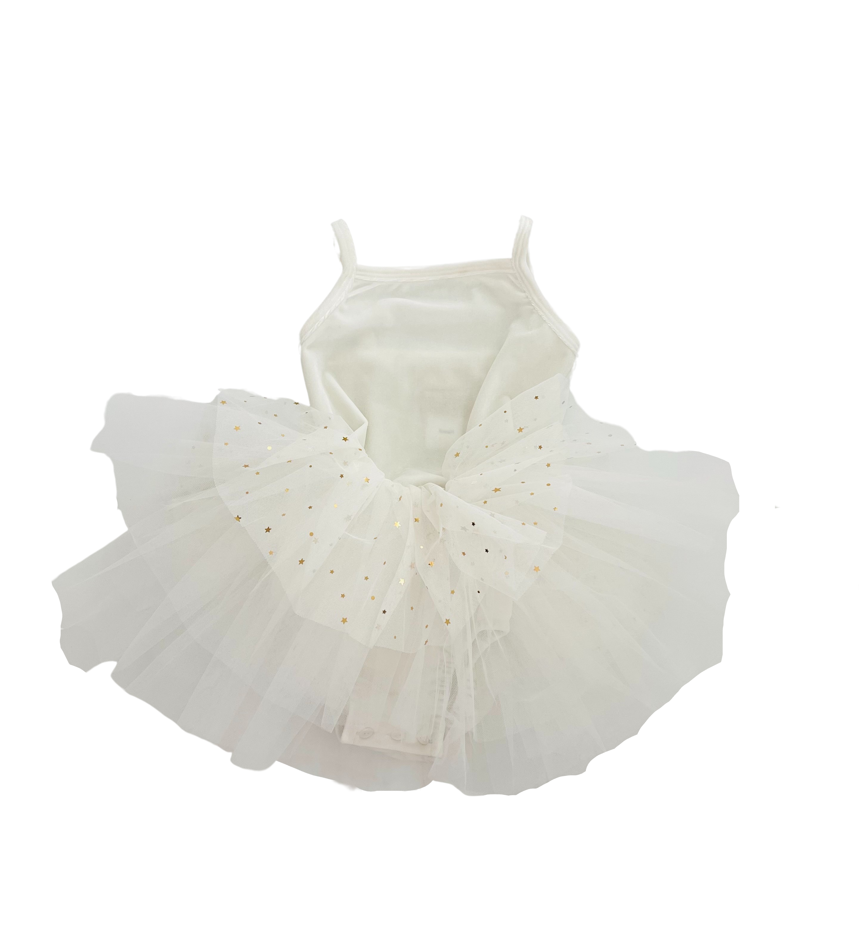 DOLLY® VELVET LEOTARD ROMPER TUTU DRESS STARS & MOON ⭐️ 🌙 TULLE white