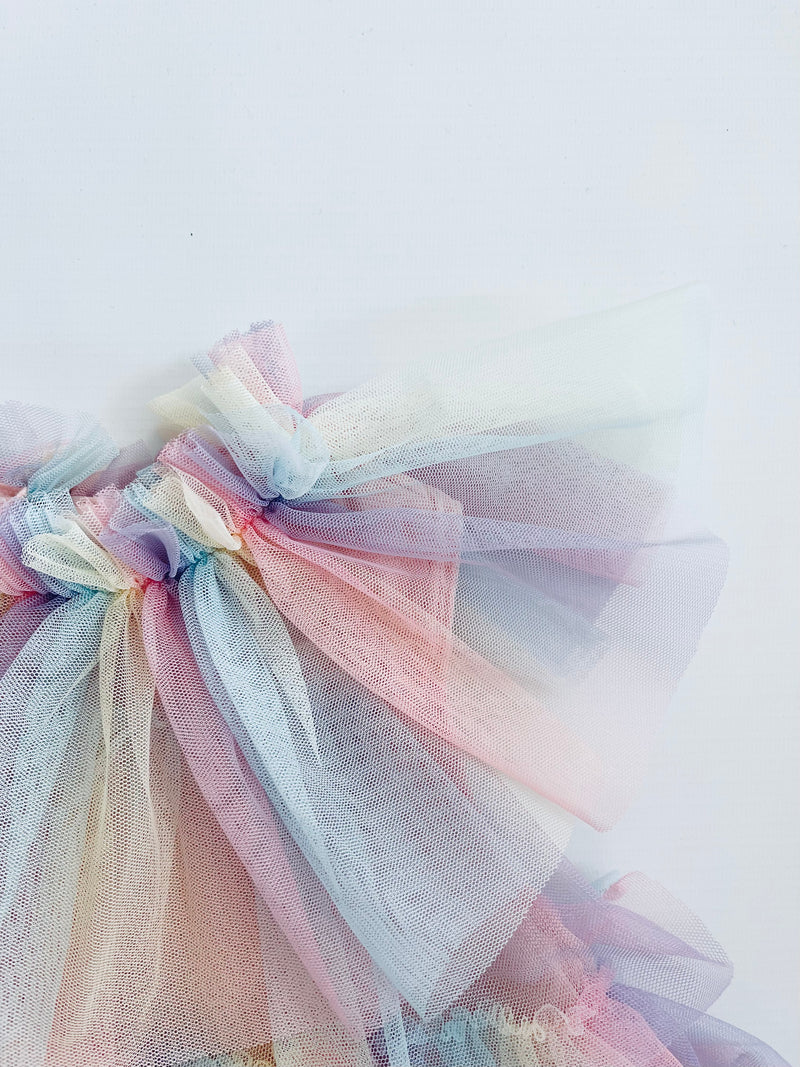 DOLLY® UNICORN RAINBOW PASTELS 🦄 🌈 TUTULLY TIERED TUTU DRESS rainbow