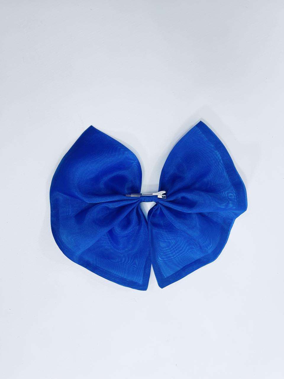 DOLLY BIG ORGANZA HAIR BOW royal blue