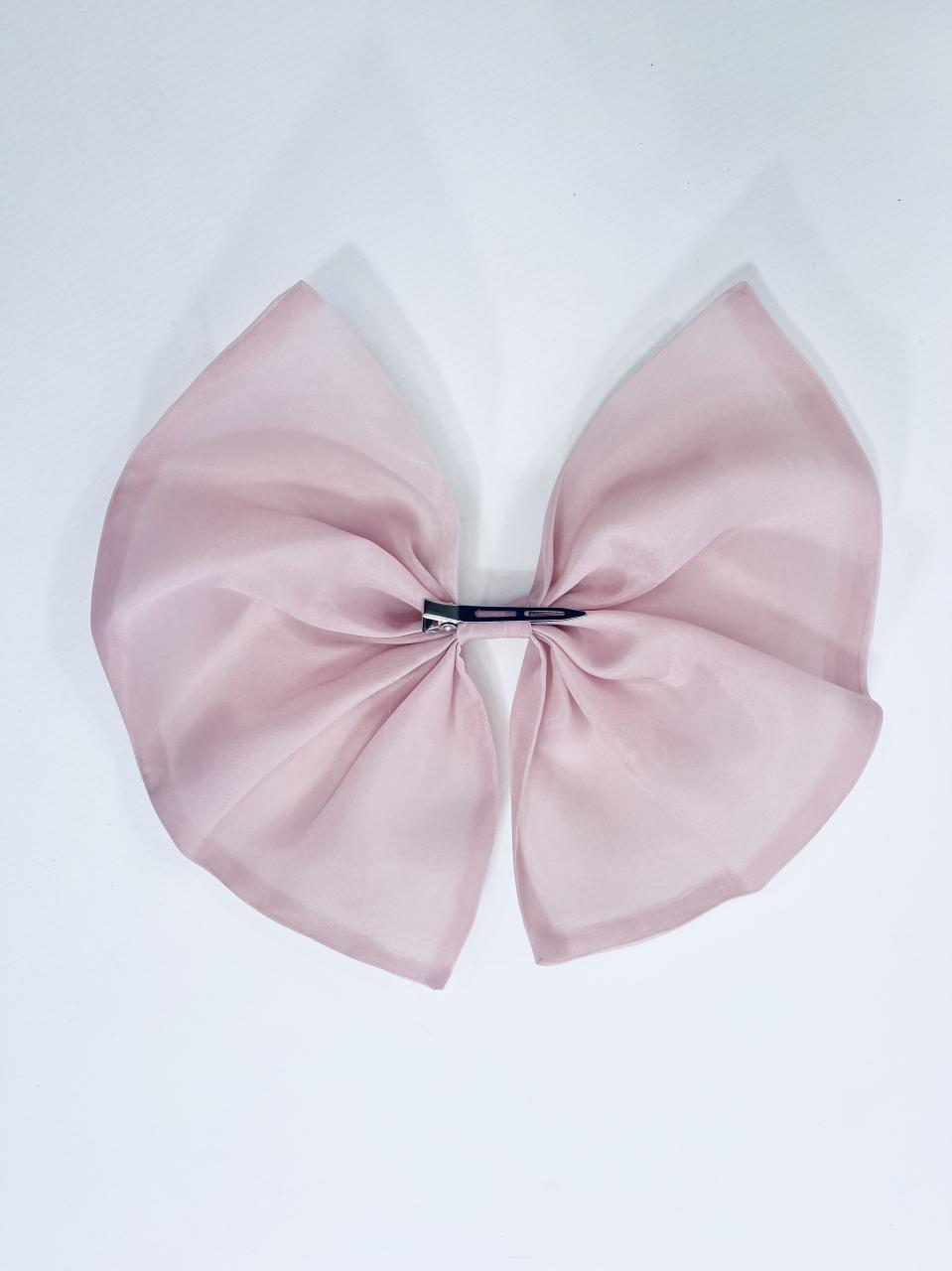 DOLLY BIG ORGANZA HAIR BOW dusty pink